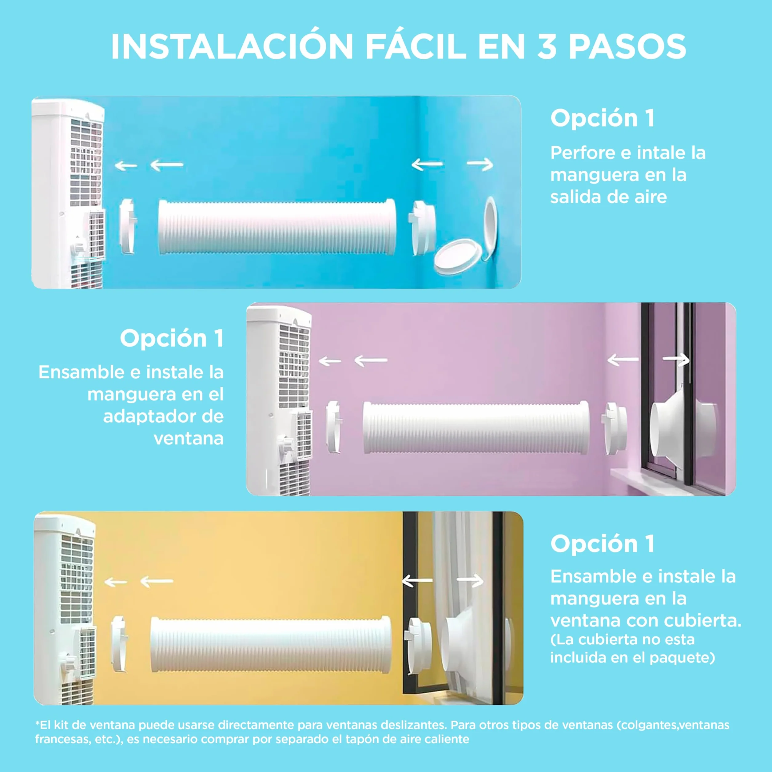 COMFEE Aire Acondicionado Portátil 3 en 1 9000 BTU 2250 Frigorías Climatizador Deshumidificador App Mando a Distancia