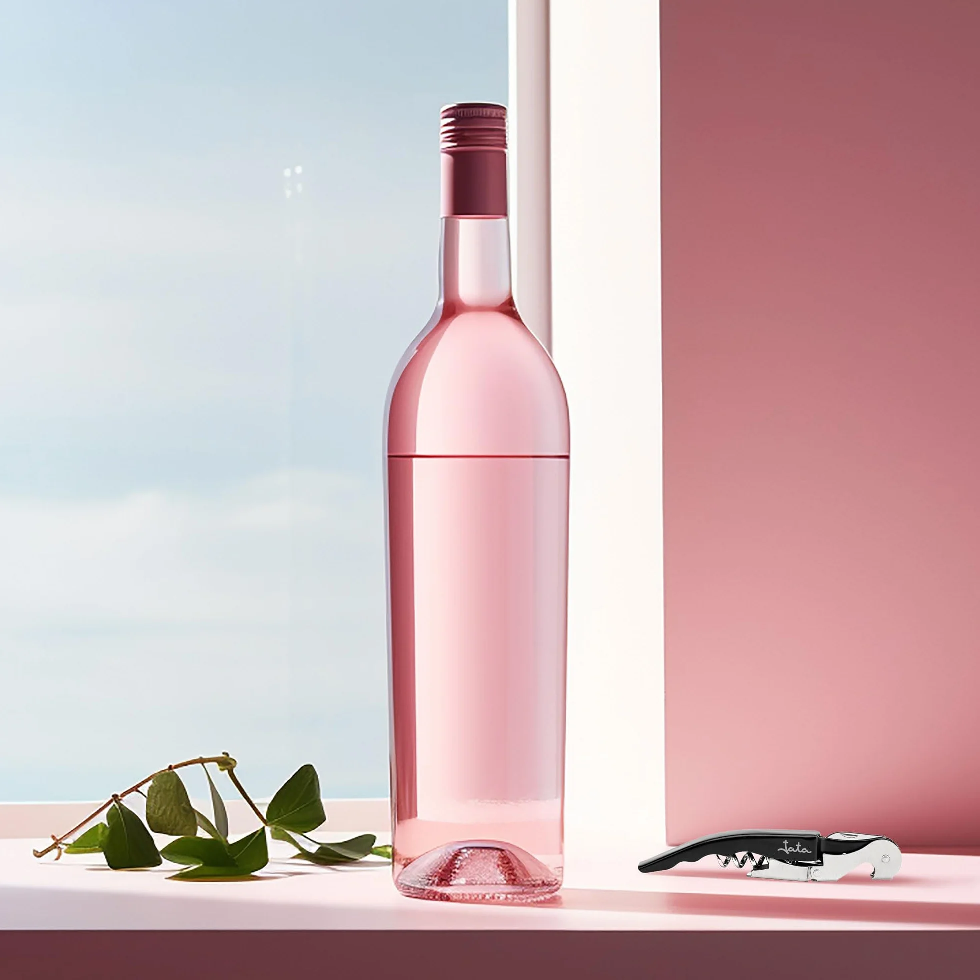 Jata HVIN2202 Abridor de Vino Sacacorchos de Palanca Acero Inoxidable ABS