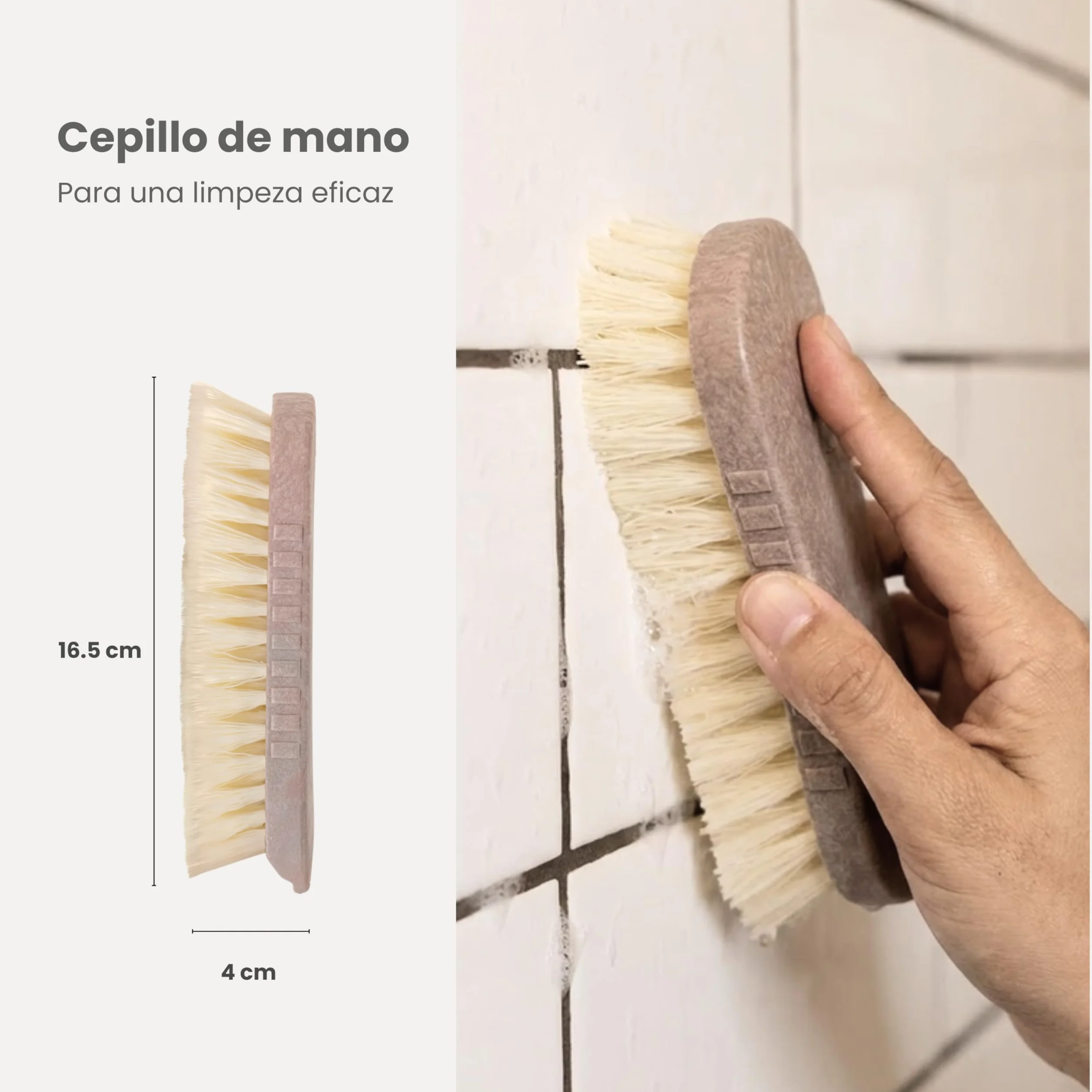 Vigar Cepillo Multifuncional Cerdas Duras 12x6x4 cm Marrón