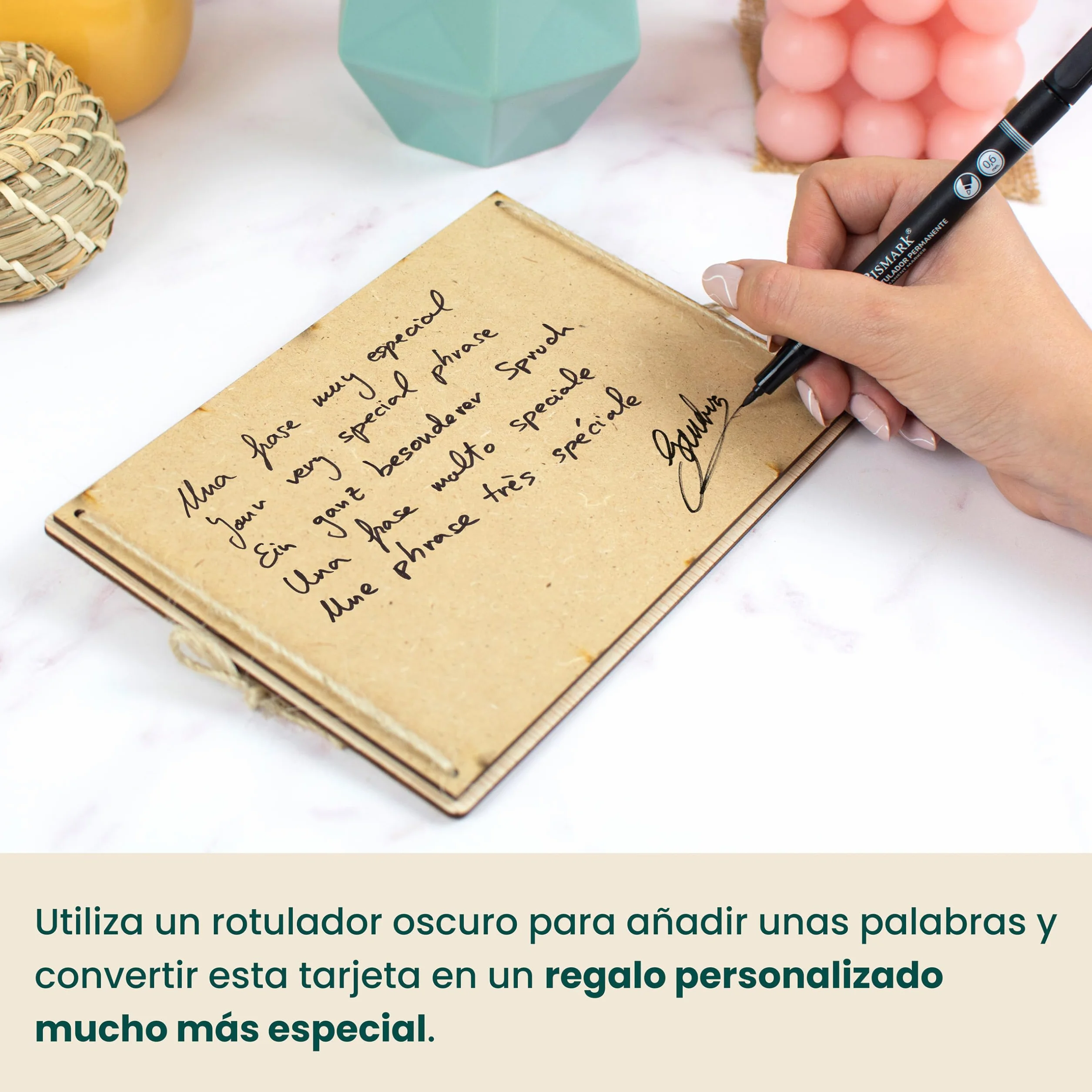 CONTRAXT Tarjeta de Madera para Fondo de Viaje Regalo Original Vacaciones Aventuras Soporte Creativo Regalar Dinero