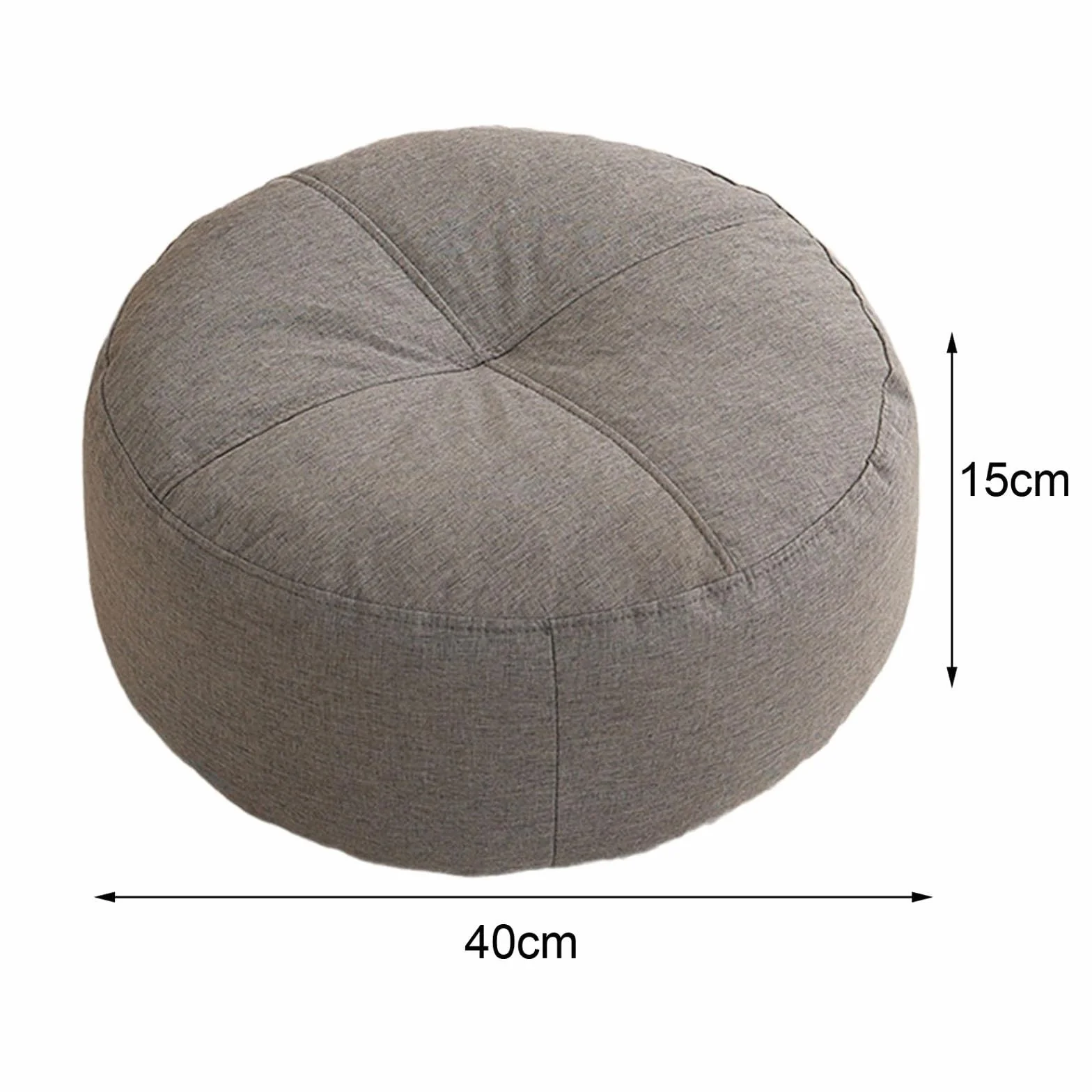 Cojín Redondo para el Suelo Gris Oscuro MagiDeal Yoga Decorativo
