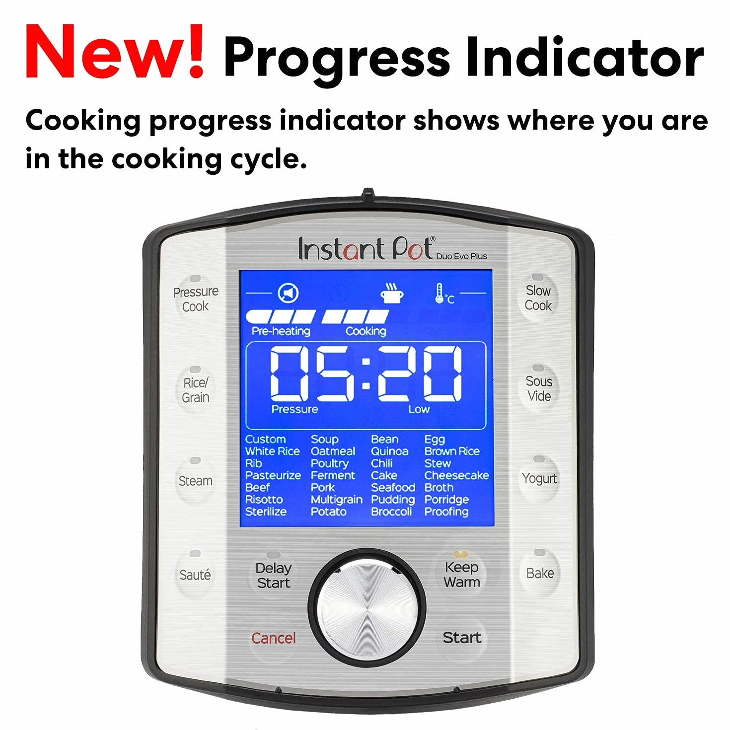 Instant Pot DUO EVO PLUS 7.6L - Olla a presión eléctrica (10 funciones en 1: esterilizador, olla lenta, arrocera, vaporizador)