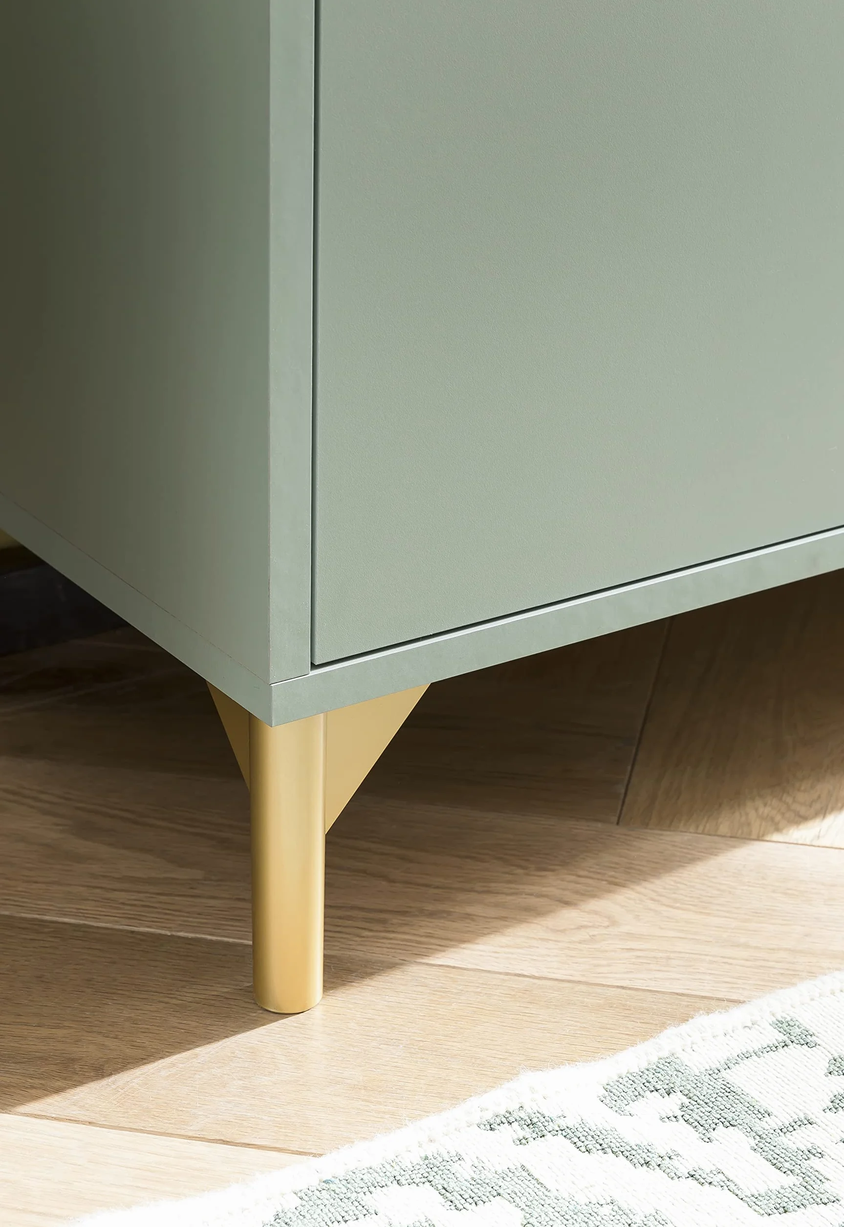 Schildmeyer Ando 154263 - Aparador Alto, Color Pistacho/Dorado, 60,2 x 33 x 114,4 cm