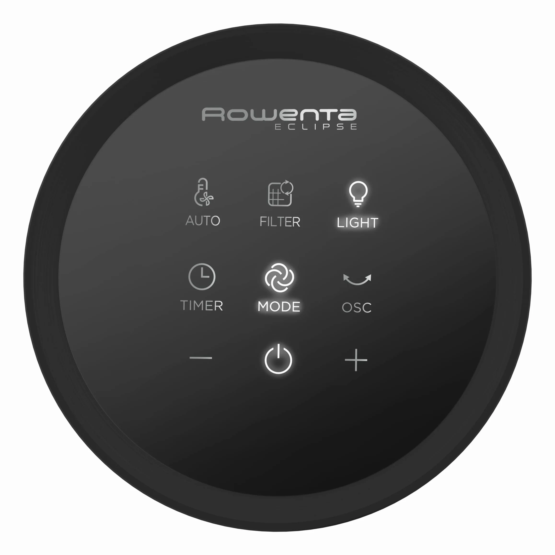 Rowenta 2 en 1 Purificador de Aire y Ventilador, 12 Velocidades, Oscilación, Filtra Partículas Finas hasta el 99,95%, Silencioso, Mando a Distancia, Plata, Eclipse, QU5030