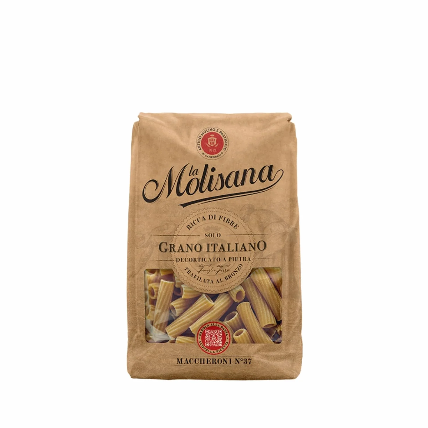La Molisana Macarrones Integrales Nº 37 Pasta Integral 500 g
