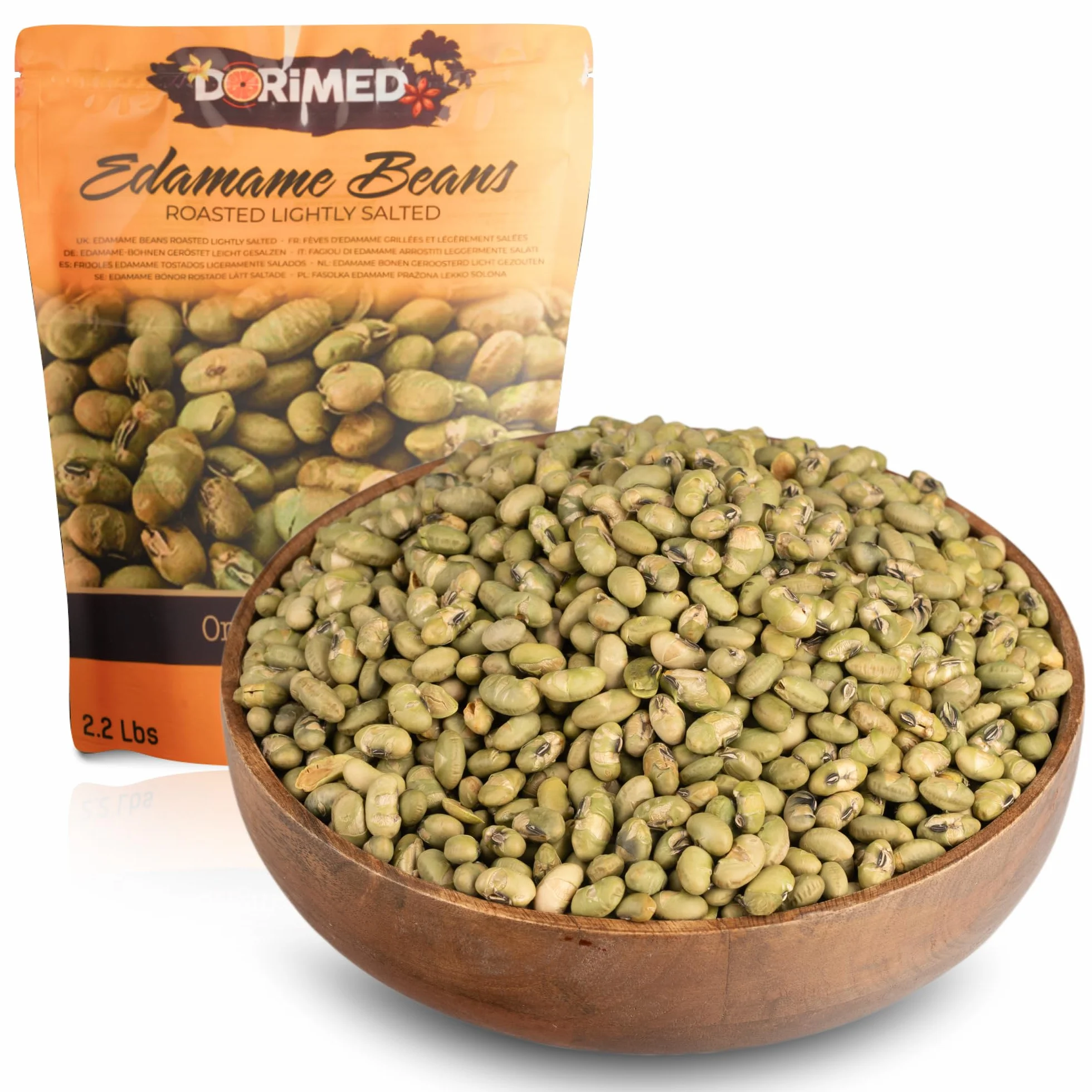 Edamame Tostado 1 Kg Soja Verde Natural Sin OGM Sin Gluten Vegano Snack Proteína