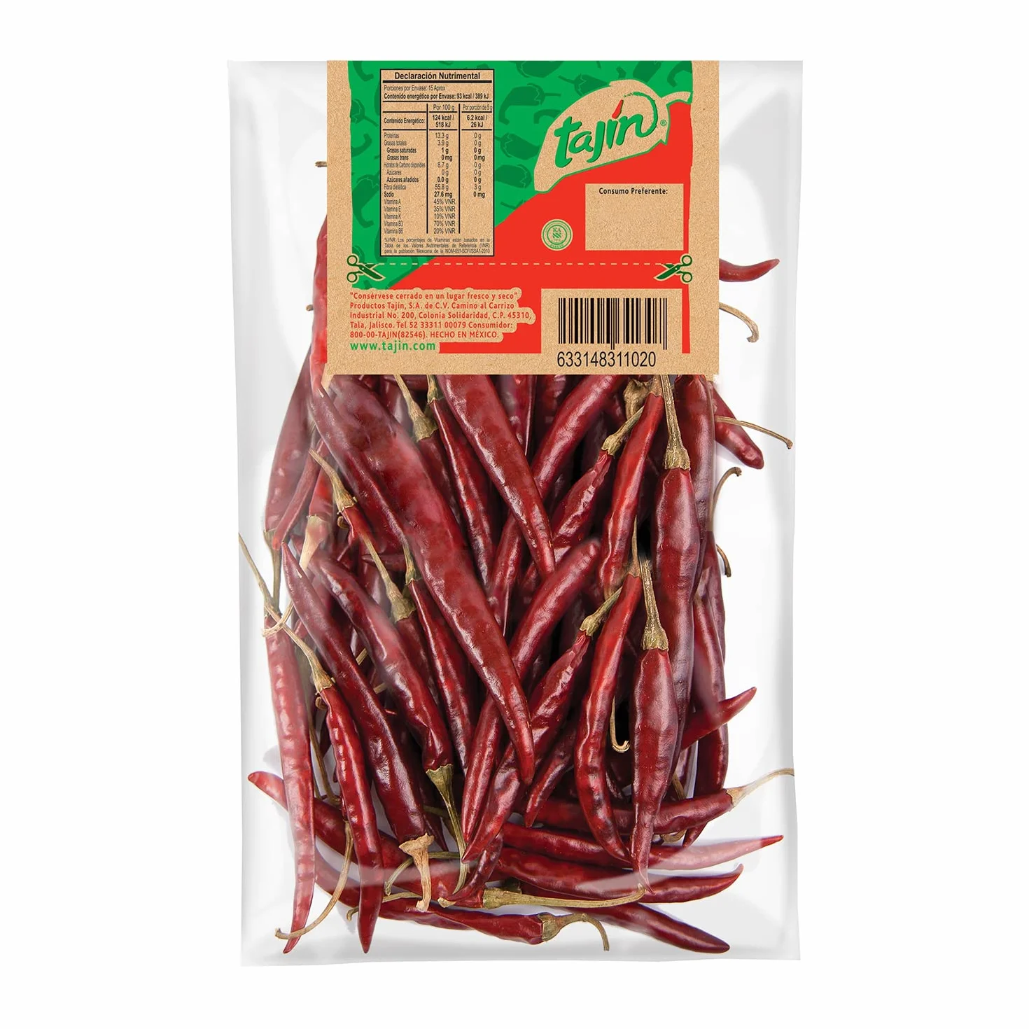 Chili Arbol Seco TAJÍN 75g