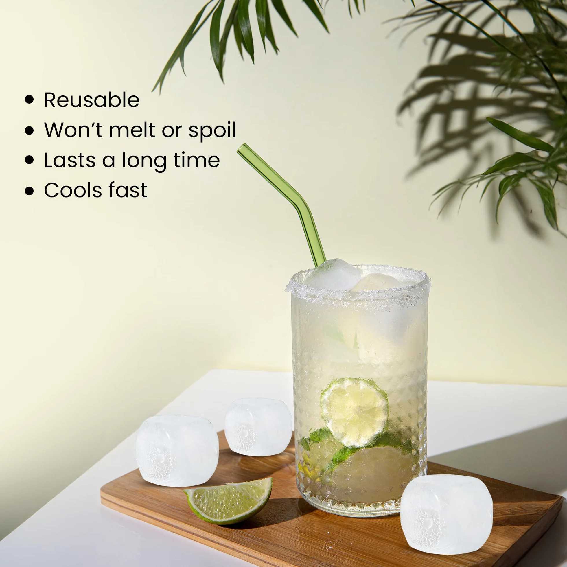Cubitos Hielo Reutilizables 18 Uds – Plástico Alimentario BPA Free – Enfriadores Bebidas Sin Diluir