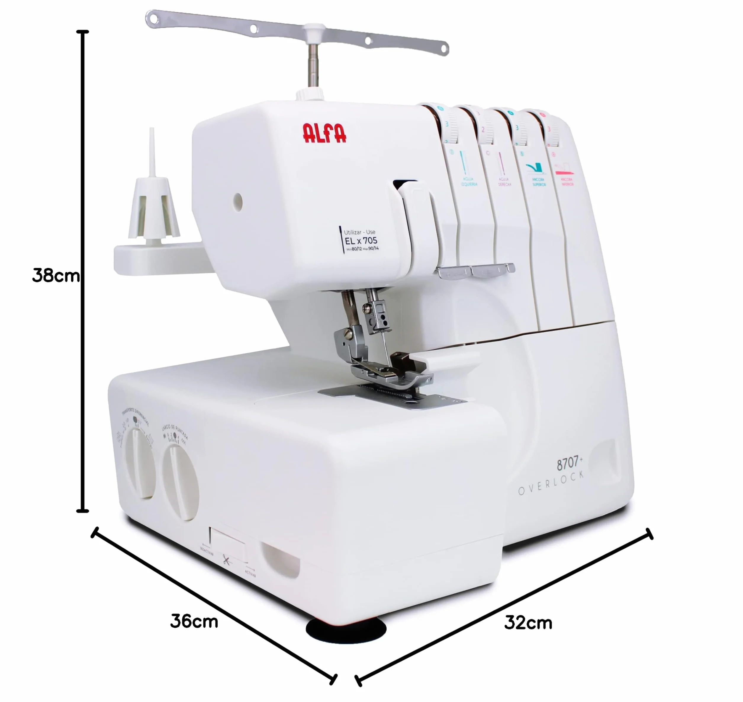 ALFA Profesional 8707+, Plástico, Blanco, 39 X 32 X 35 Cm.