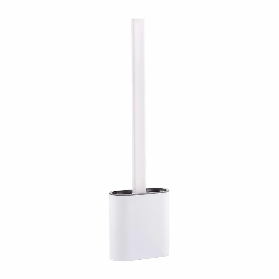 Ibergrif M34151-3 Escobillas y Portaescobillas de Inodoro, Cepillo y Soporte para WC, Silicona, Blanco
