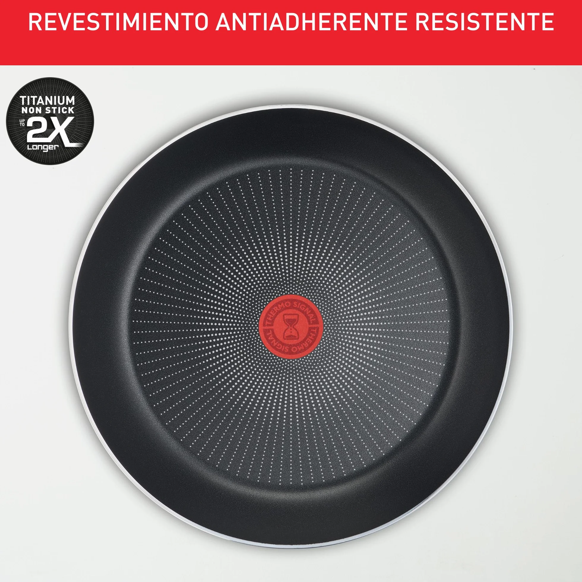 Tefal Ingenio Emotion Juego 3 Sartenes 22/24/28 cm Mango extraíble Apto inducción antiadherentes revestimiento titanio Thermo-signal