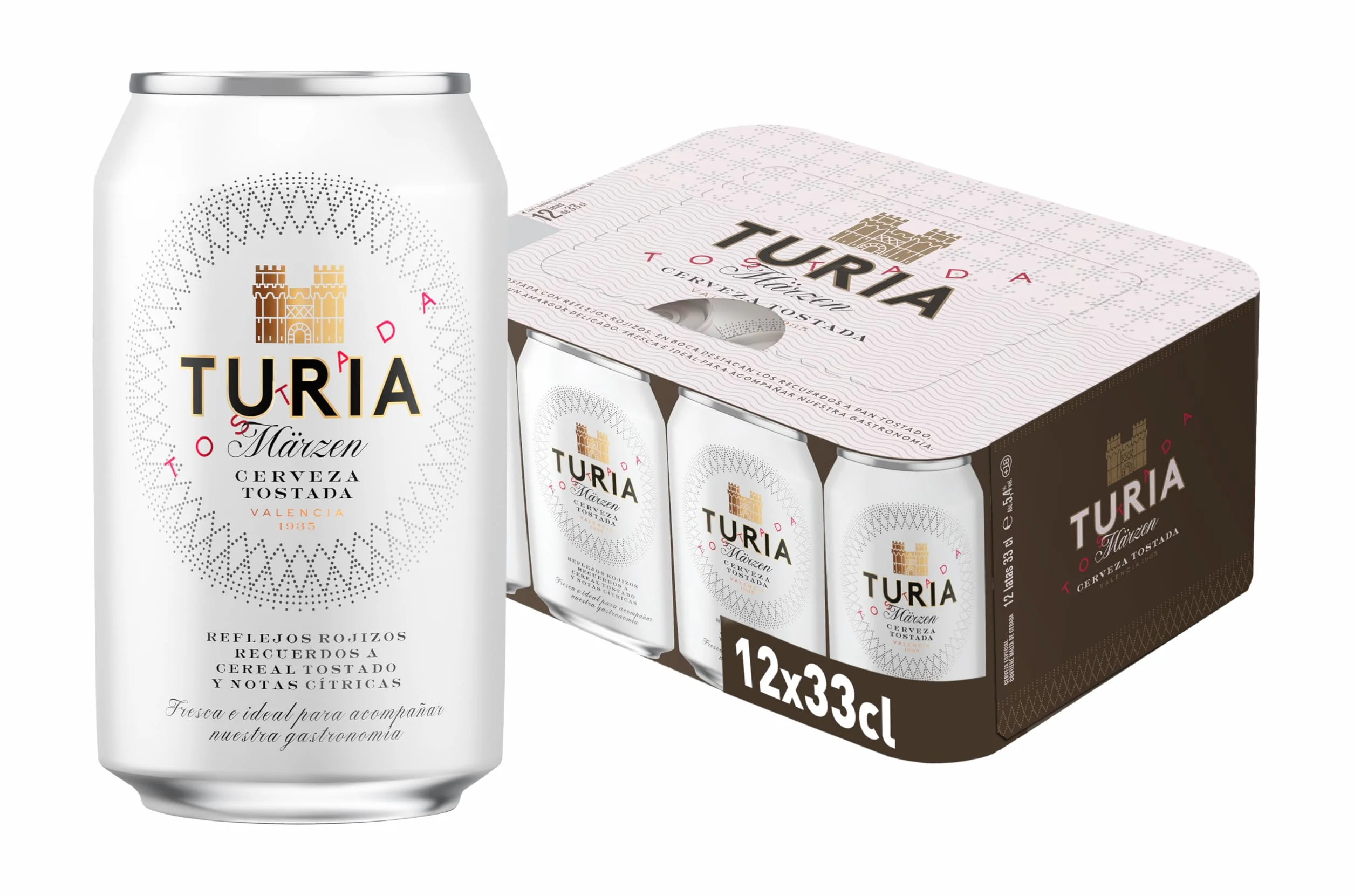 Turia Märzen Cerveza Tostada Pack 12 Latas x 33 cl