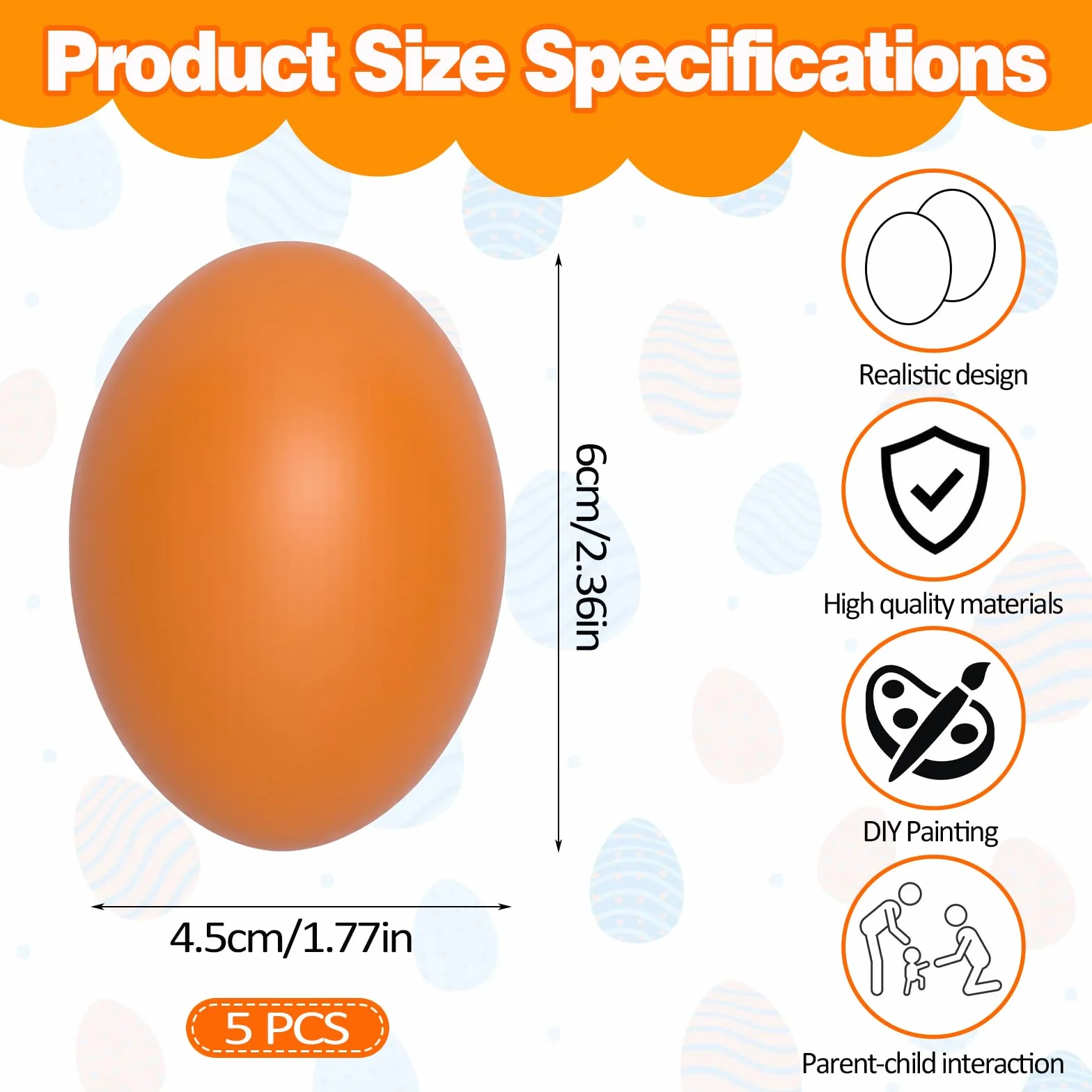 Huevos de Madera Falsos para Gallinas 5 Piezas Huevos Simulados Realistas