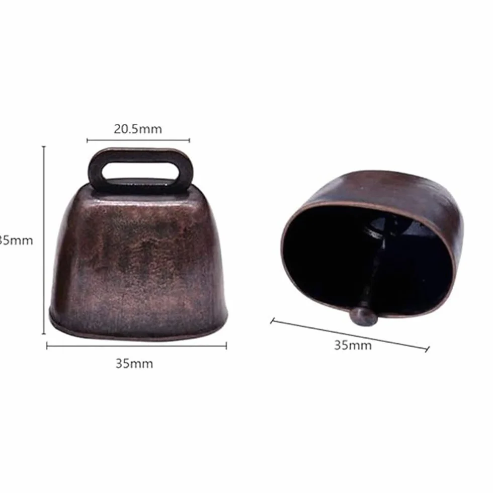 YANGWEN Campanas de Latón Vintage para Vacas, Ovejas y Caballos - 10 Piezas Sonido Fuerte Pastoreo
