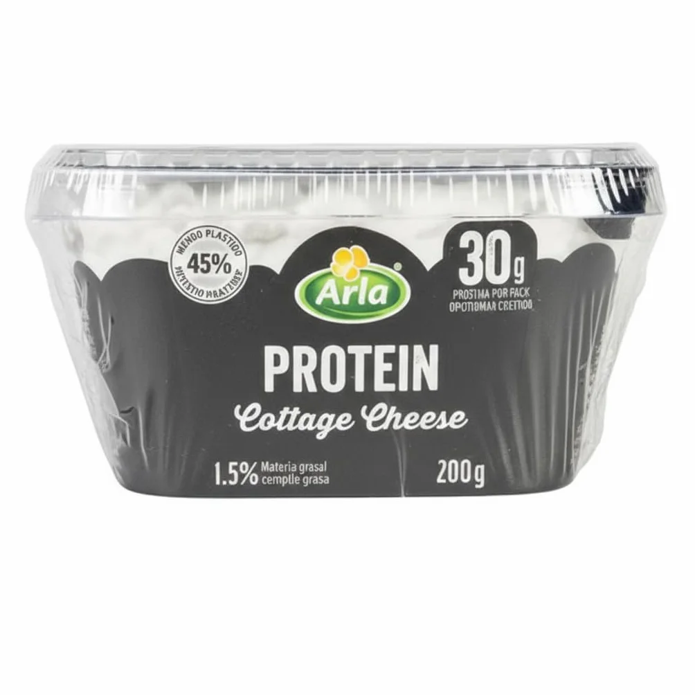 Arla Protein Queso Cottage Pack de 3 x 200g Alto Contenido Proteico 30g Bajo en Grasa 1,5%