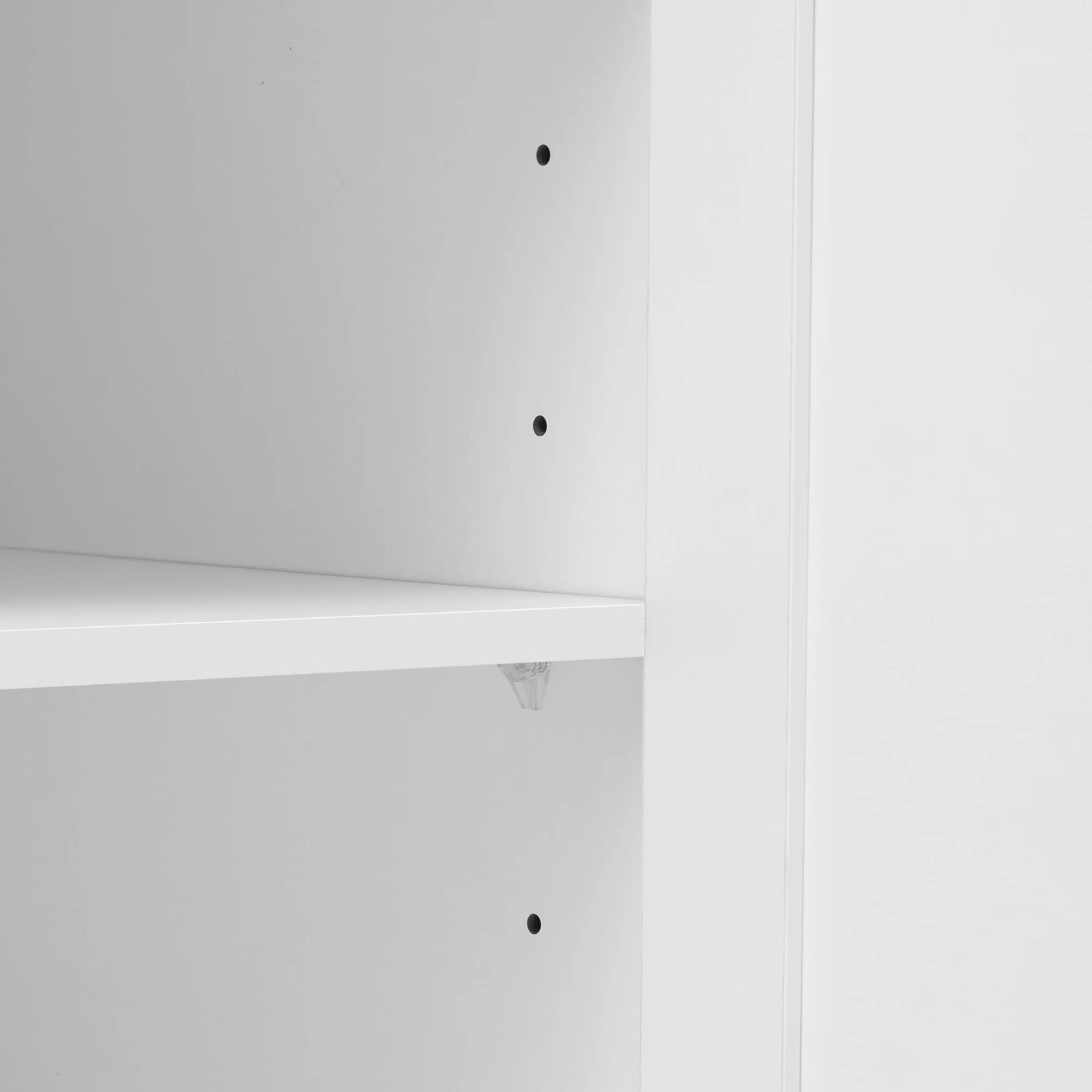 Azkoeesy Aparador Blanco con Puertas de Cristal y 2 Cajón - 120x37x80 cm, Mueble Multifuncional (Cocina/Buffet/Archivador) para Sala de Estar y Oficina - Diseño Moderno con Almacenamiento