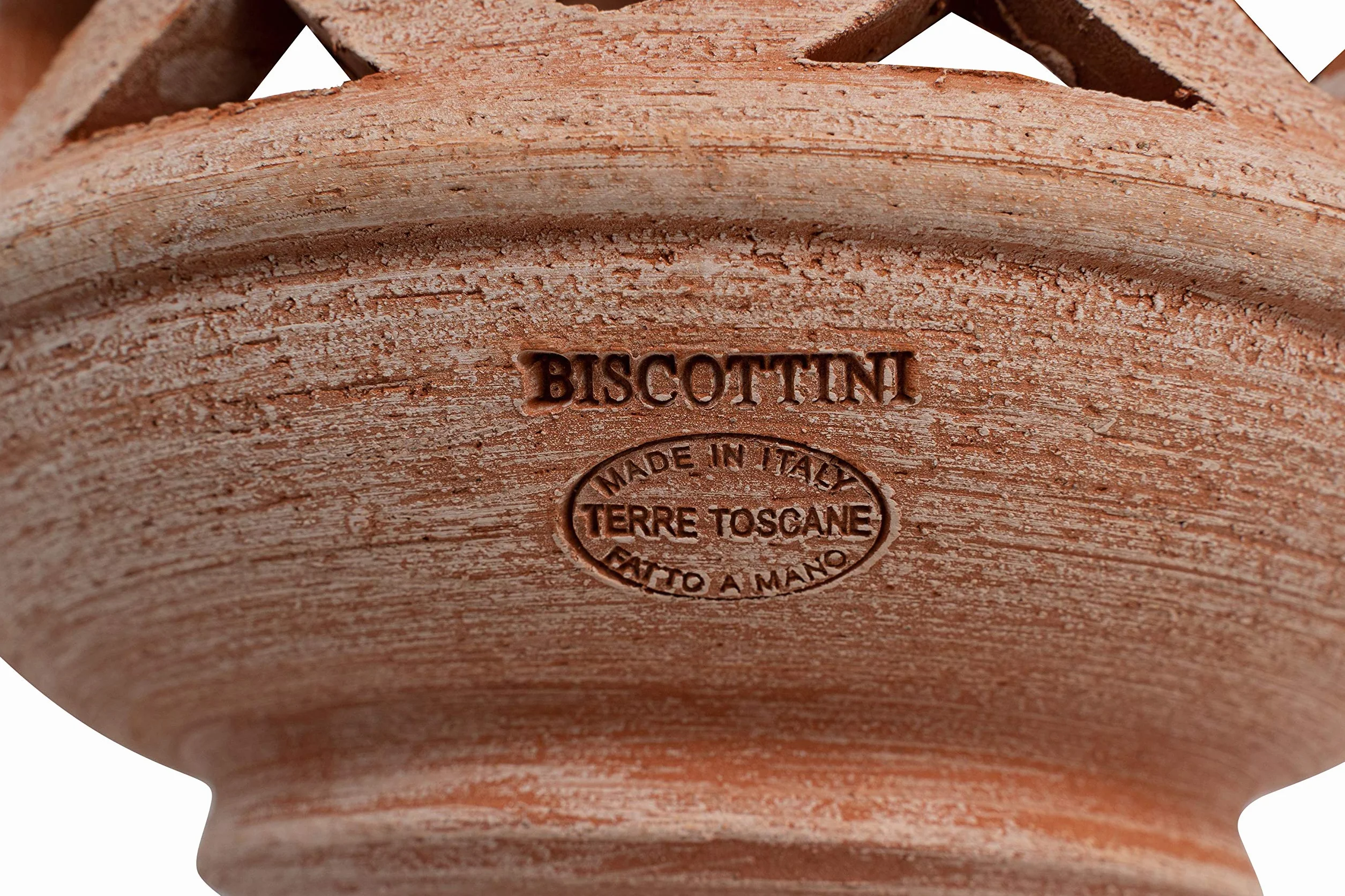 Biscottini Farol de exterior de terracota 55 x 35 x 35 cm | Faroles de exterior portavelas fabricados en Italia | Faroles para iluminación de jardín