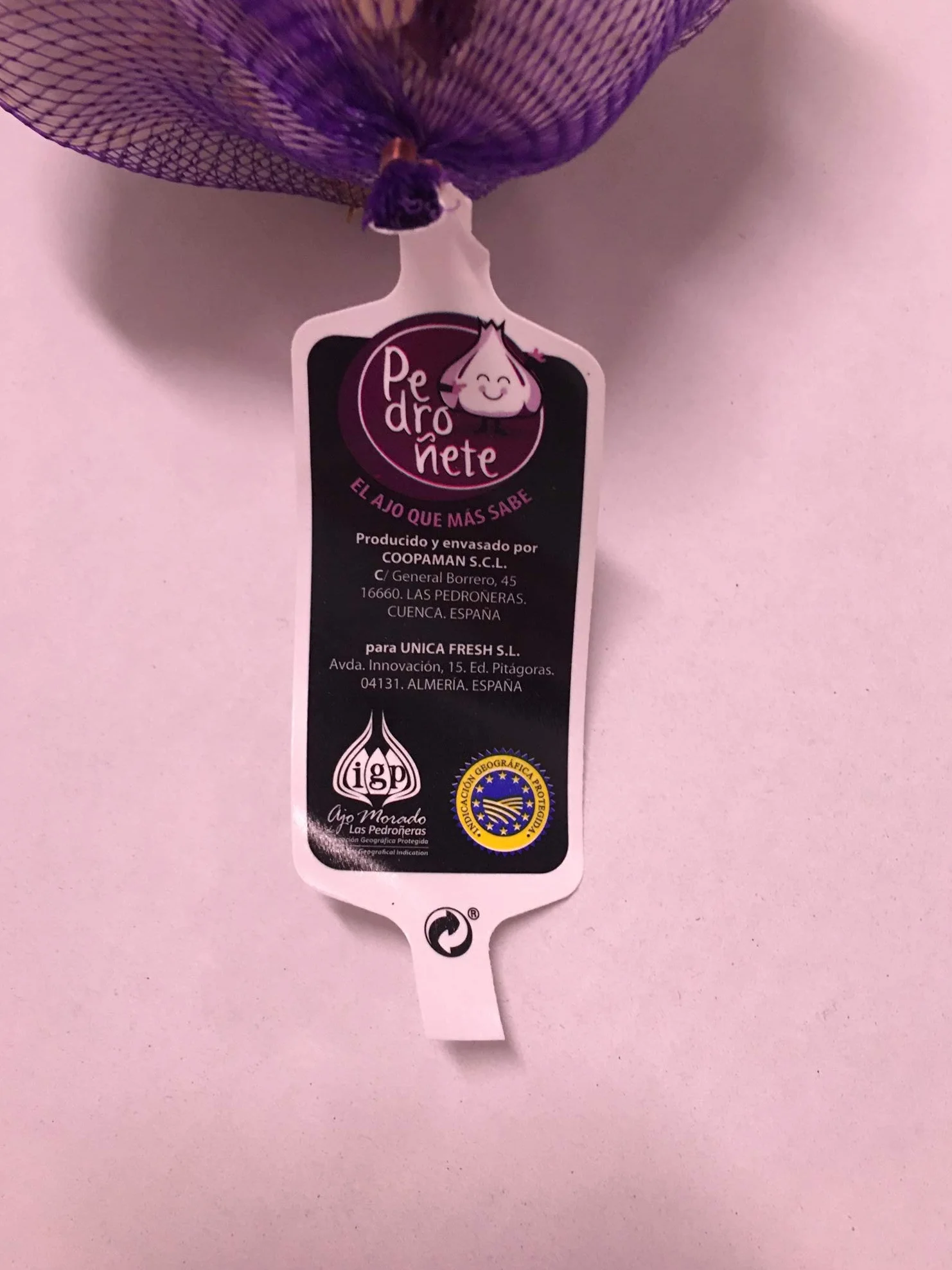 Ajo Morado Español de Las Pedroñeras 1 Kg