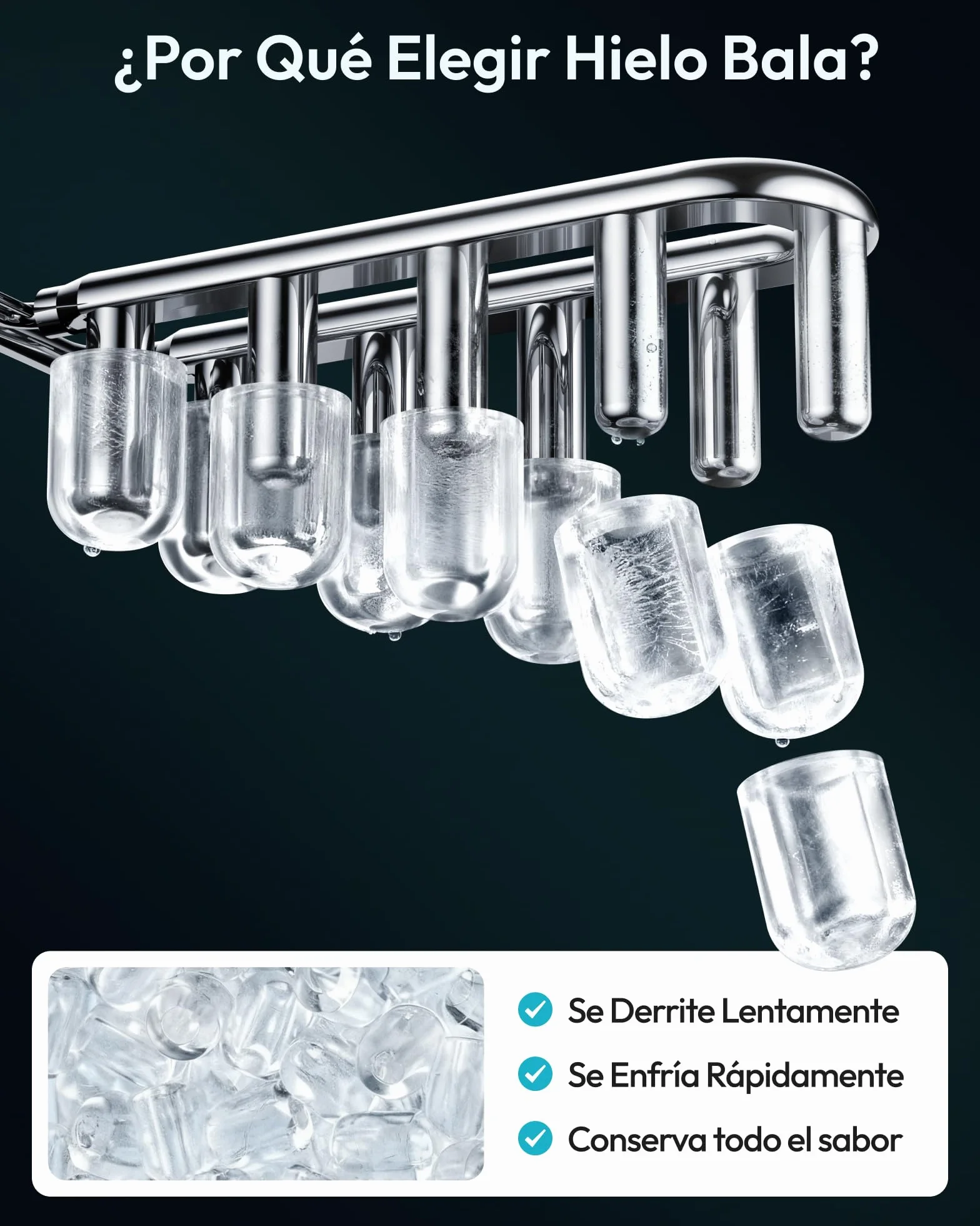 EUHOMY Máquina de Hielo 12Kg/24H, 9 Cubos en 6 Minutos, Maquina de Hacer Hielo Autolimpiable, 2 Tamaños de Hielo, con aAsa, Pala para Hielo y Cesta, Sirva Para Casa/Cocina/Oficina/Bar Plateada