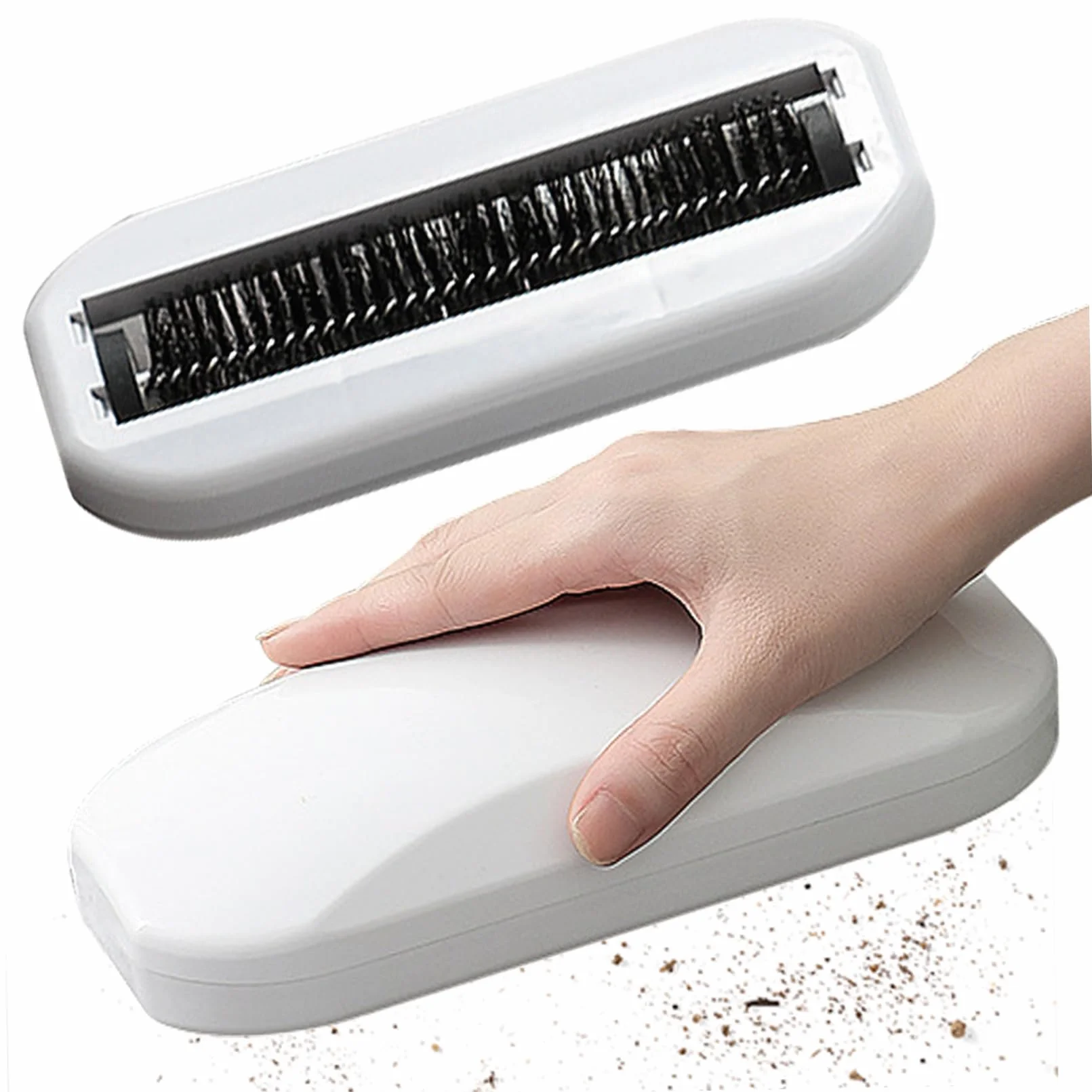 Barredora de Migas 2 Piezas Cepillo de Mano Ergonómico Cerdas PP Cáscara de Nuez ABS Limpieza Mesa Cama Sofá Alfombra