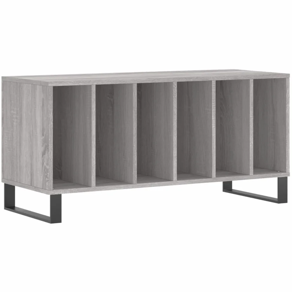 vidaXL Mueble para Discos Madera contrachapada Gris Sonoma 100x38x48cm