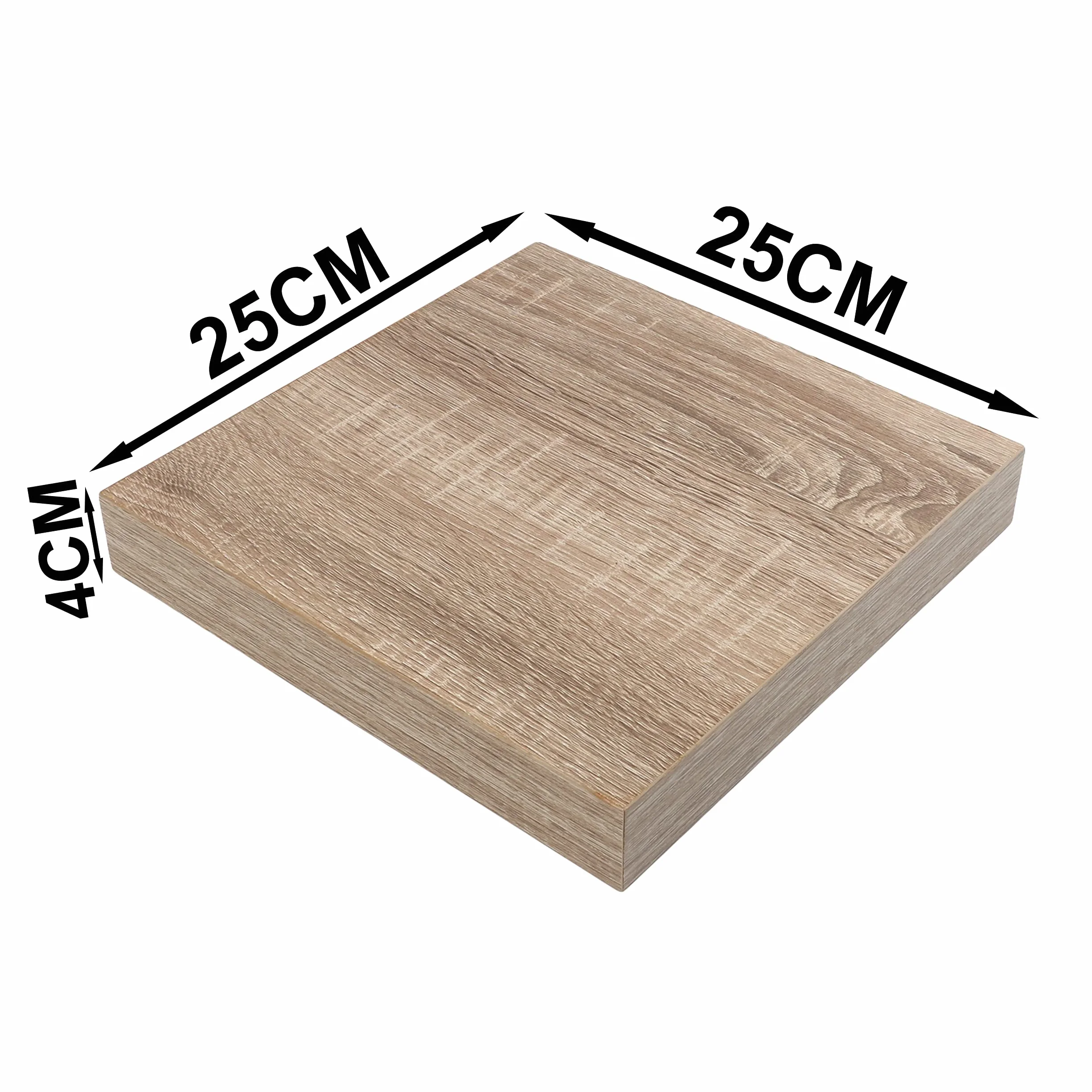 H HANSEL HOME Estantería para Pared 25x25x4cm Color Roble Envejecido Estantes Pared