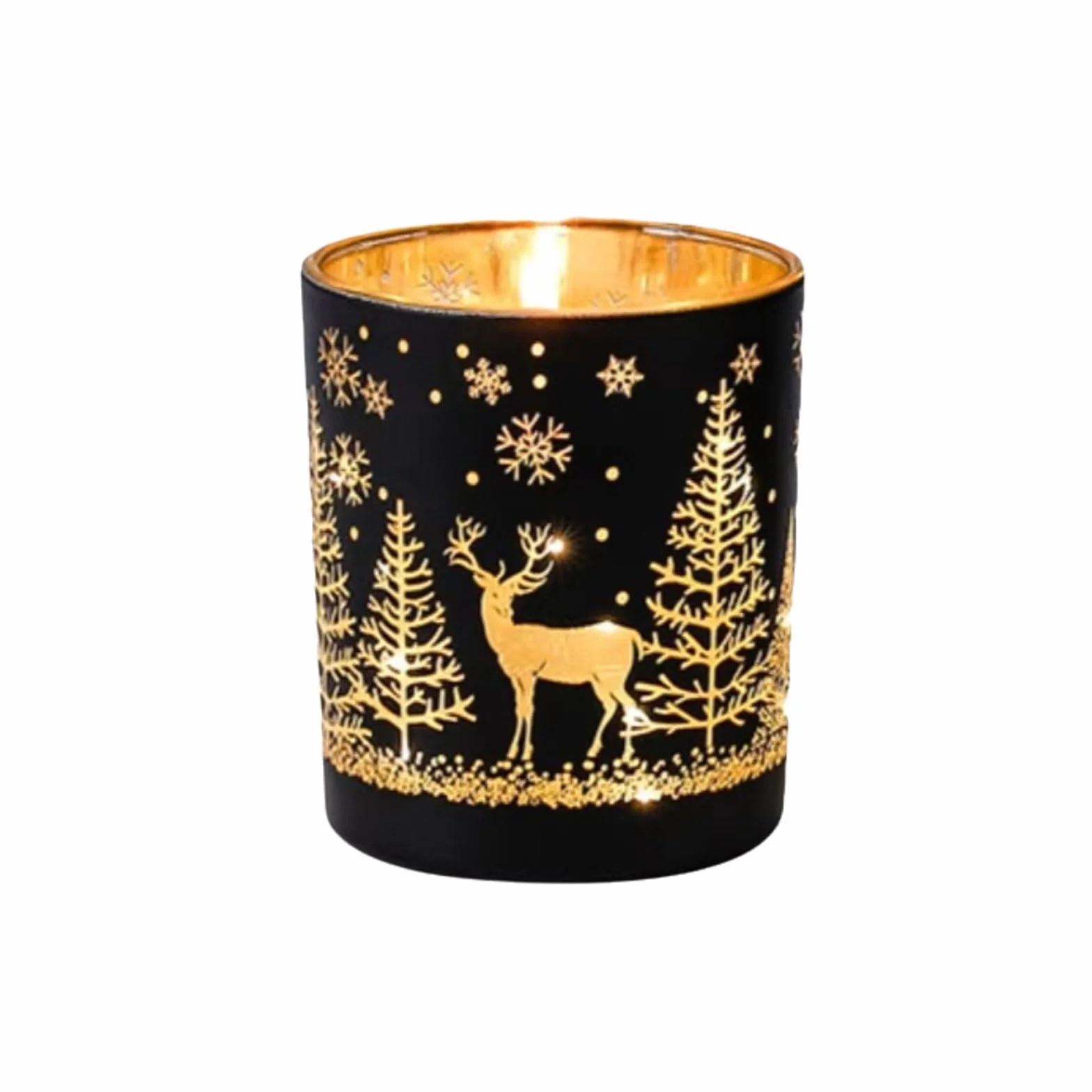 Velas de vidrio con LED hechas con cera de soja y aceites esenciales, vela de aromaterapia reutilizable de larga duración for mujeres y hombres(Sandalwood)