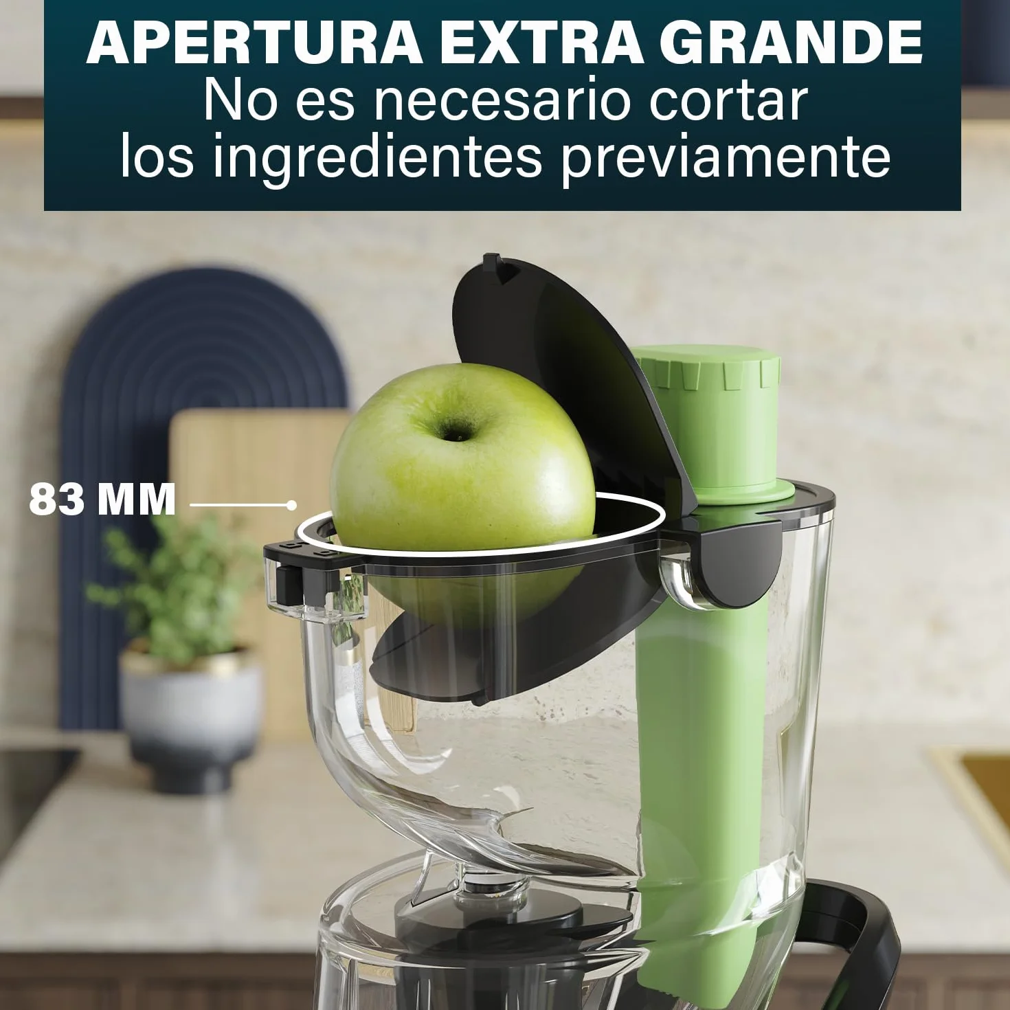 Princess 202045 Easy Fill Exprimidor Lento con la característica de Rellenado fácil, 200 W, 0.9 litros, Negro y Plateado