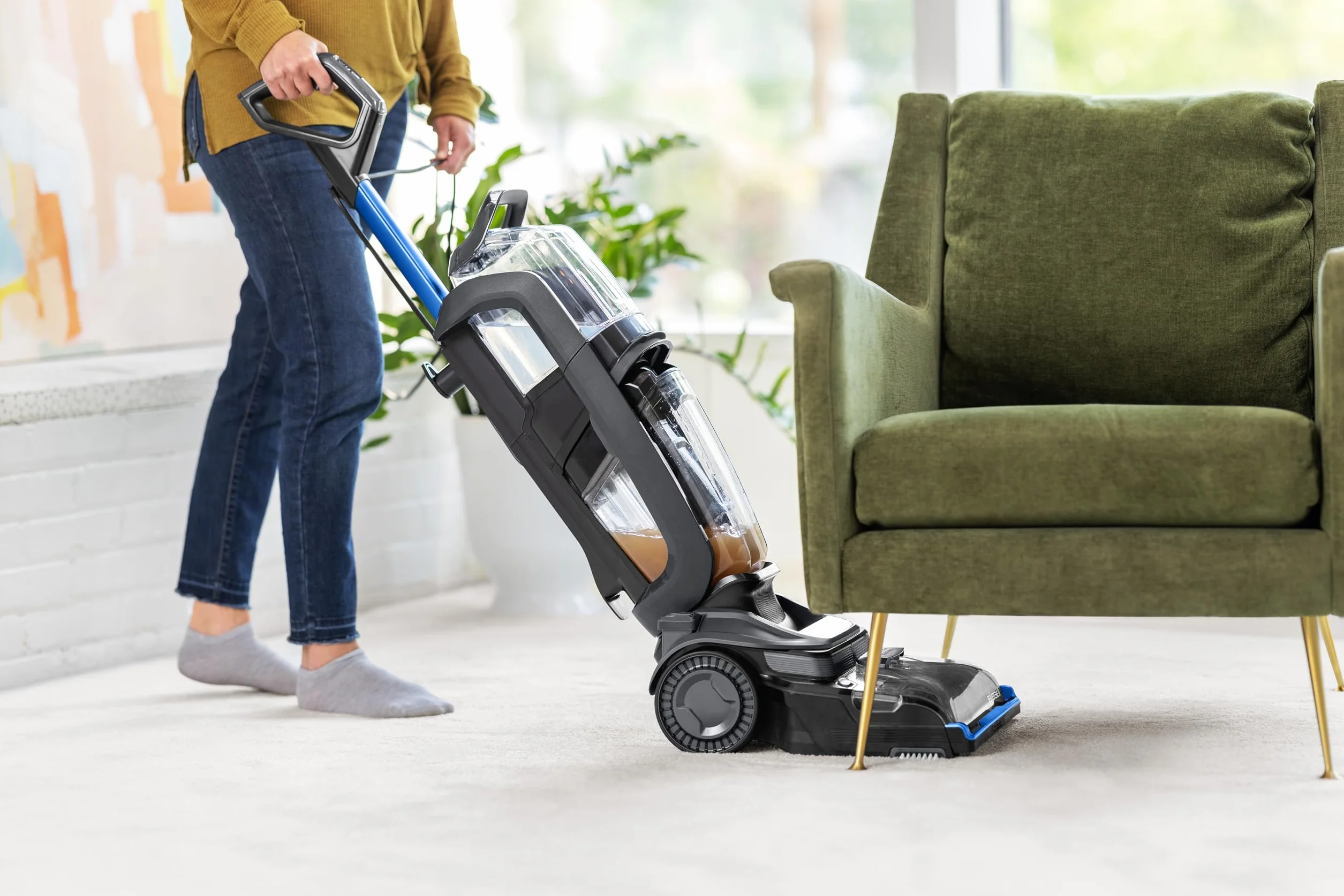 BISSELL Revolution HydroSteam Aspiradora de Agua Tapicería, Lava Aspiradora con Pantalla LED, Maquina Limpiar Tapicerías con Tecnología HydroSteam, Limpiador a Vapor, Potente Motor de 1300W, 3670N