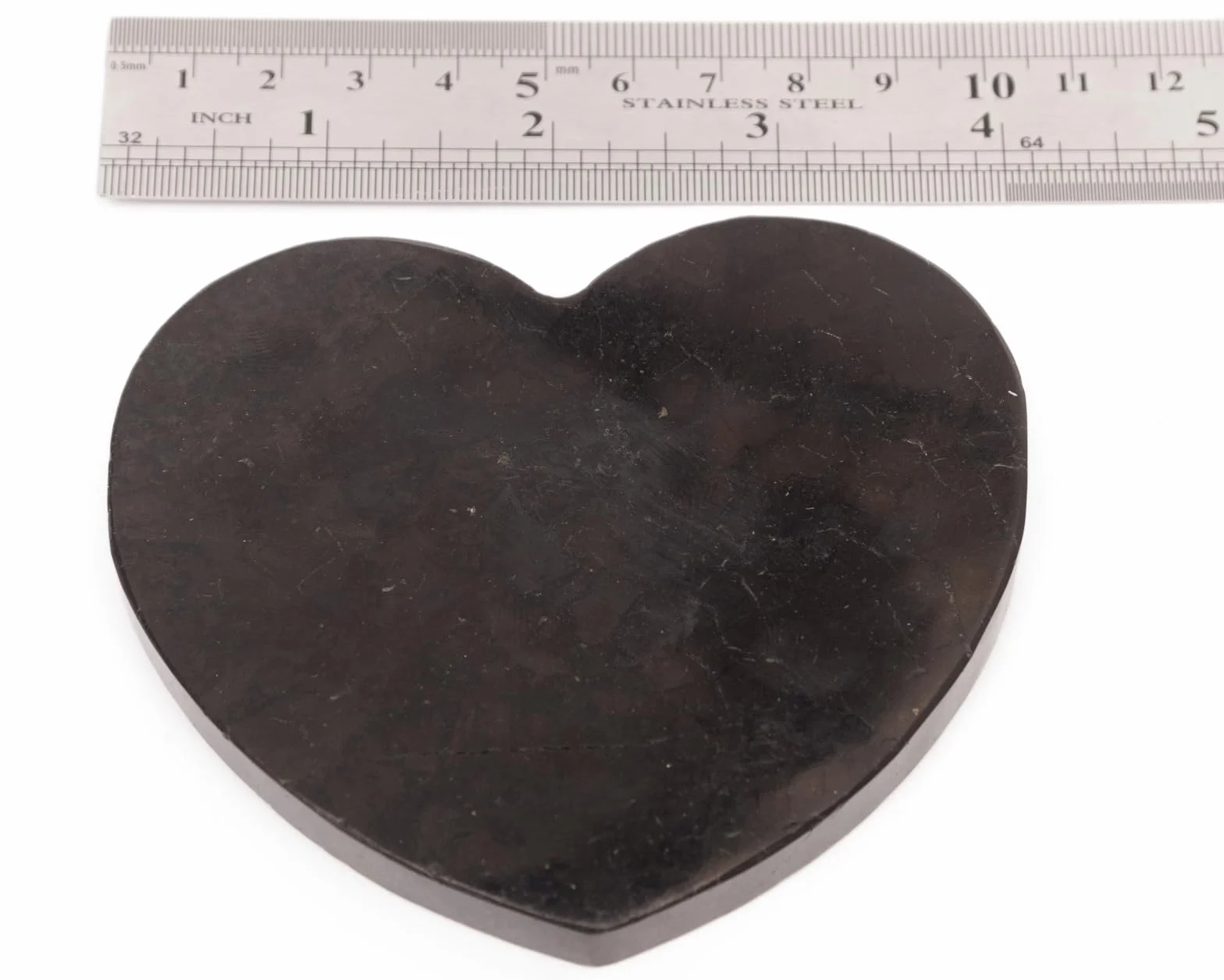 Igox Shungite Pulido Placa Corazón Azulejo 100 mm Piedras Shungite Curación, DD22