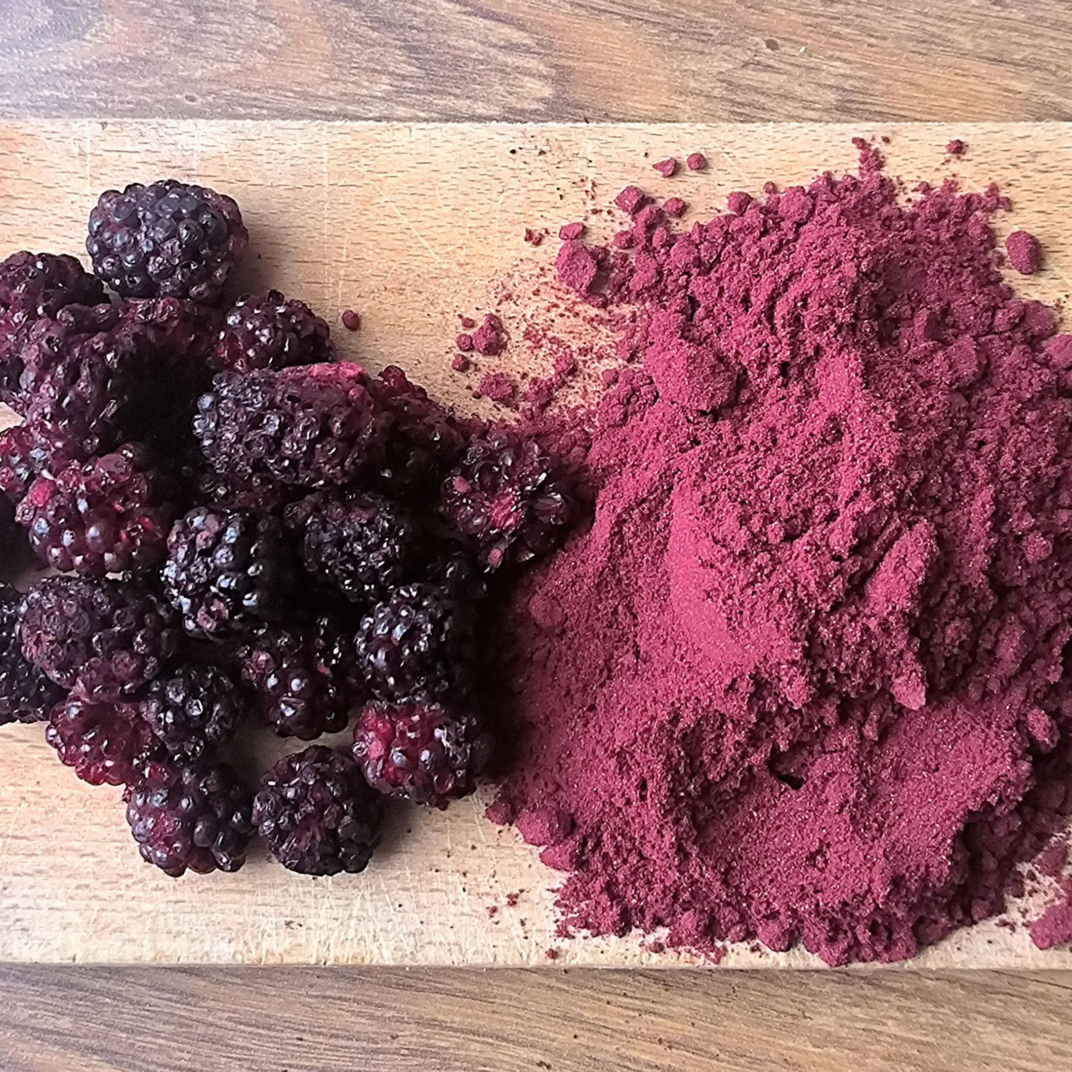 Polvo de Mora Liofilizado Natural Puro 100% Deshidratados Sin Azucar Blackberry Fruit Powder Freeze Dried ZingyZoo