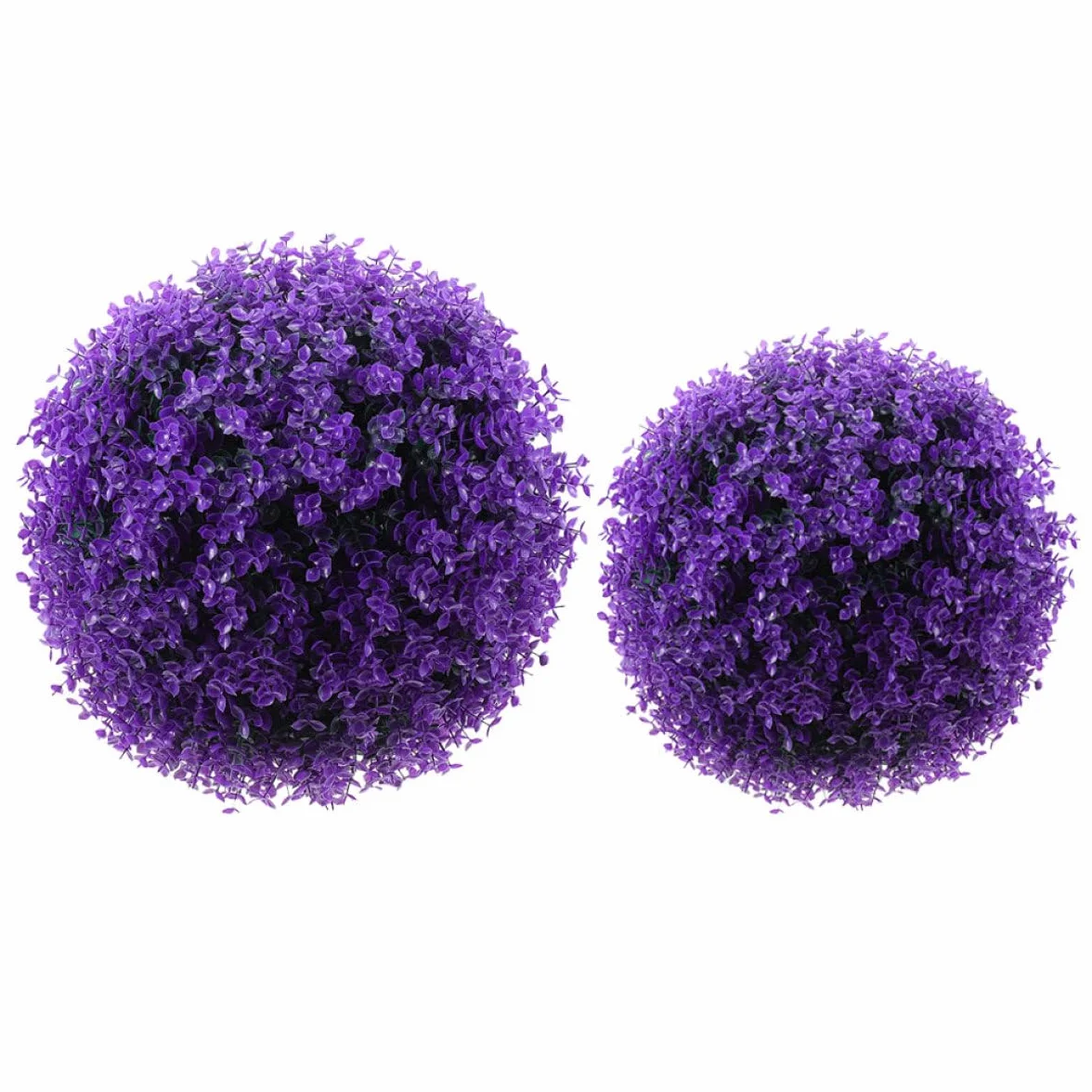 Hemobllo Mantenimiento de Bolas Topiarias 2 Piezas de Eucalipto Artificial Colgantes de Plástico Púrpura para Decoración de Fiestas y Uso en Exteriores