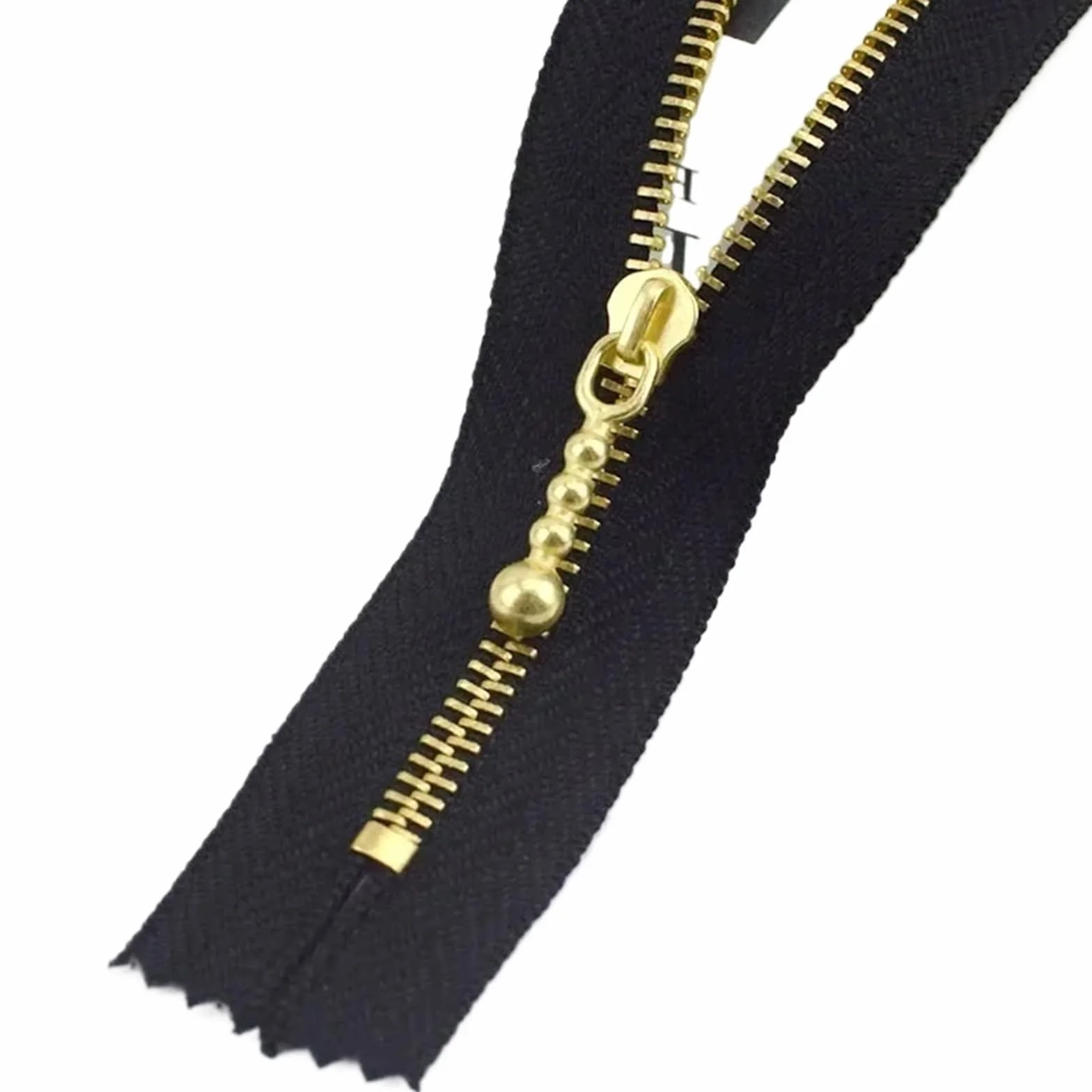 Cremallera de Metal for chaqueta, cremalleras con bloqueo automático, bolsillo reparación, cierre cremallera, Kit costura repuesto, 10/20 piezas, 12-40cm, 3#(BlackGold,50pcs)