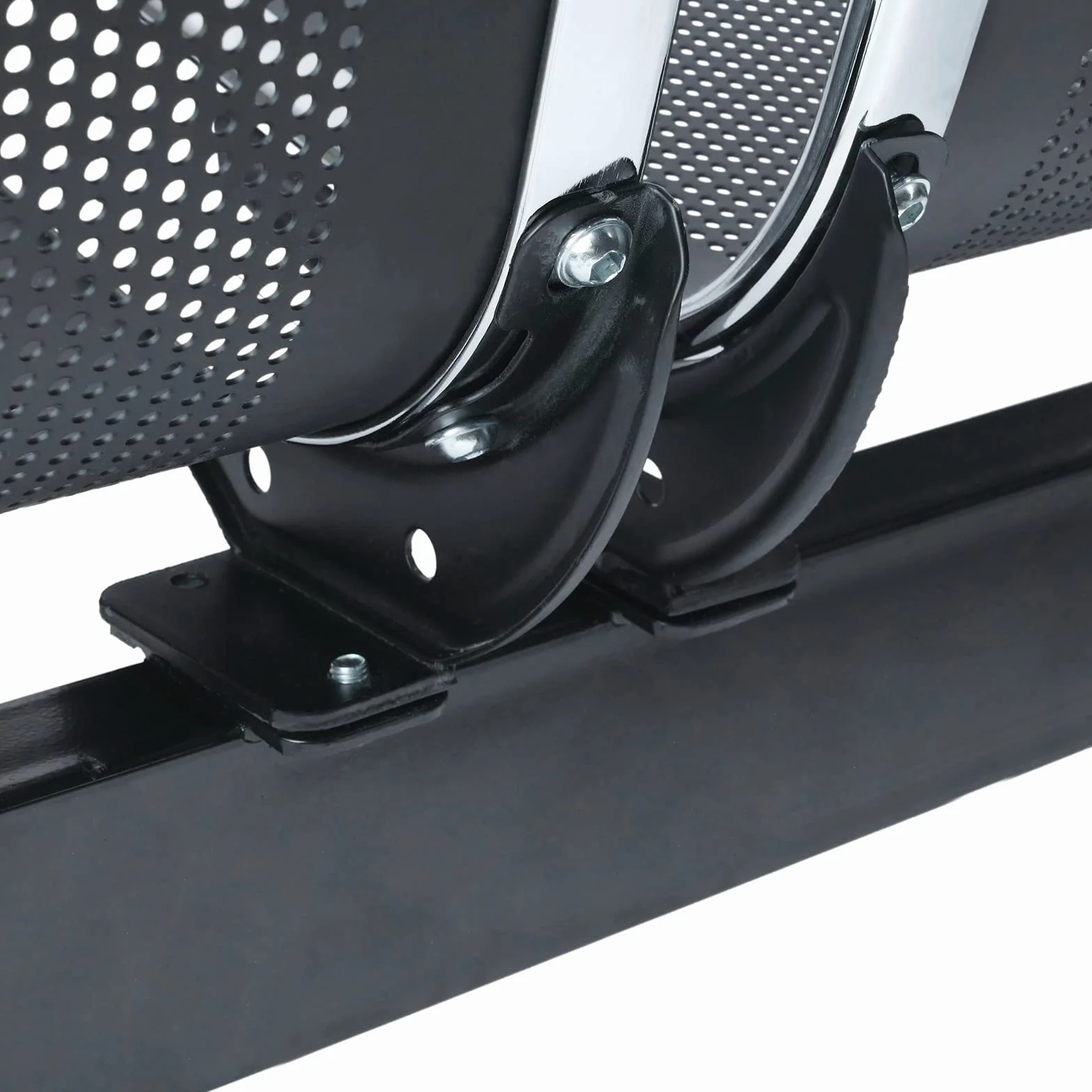 PrimeMatik - Bancada para Sala de Espera con sillas ergonómicas Negras de 4 plazas