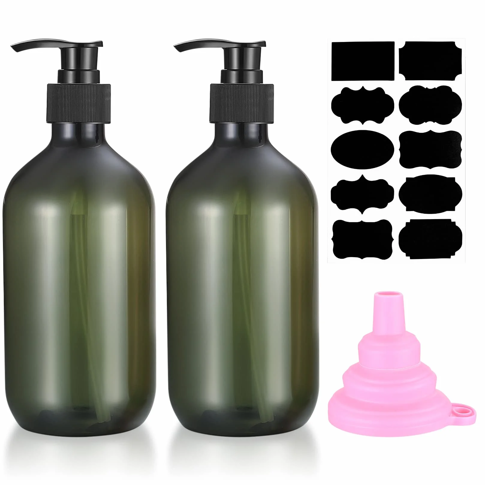 Botes Botellas dispensadores dosificador vacías 500ml plastico para loción champu gel jabon manos ducha rellenables baño