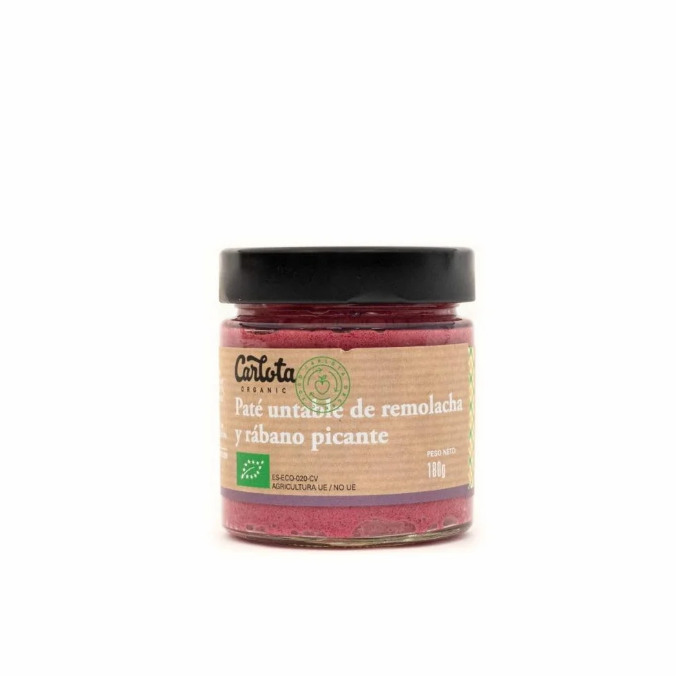 Pate de remolacha y rábano picante Bio 180g Carlota Organic