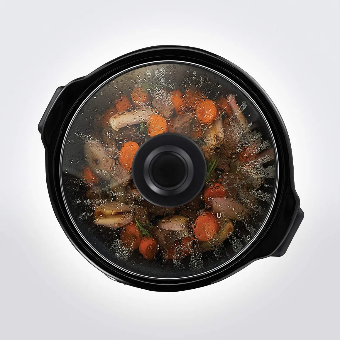 Russell Hobbs Olla de Cocción Lenta Compact Home - Capacidad 2 L, Diseño Compacto, 3 Temperaturas, Cuerpo de Acero Inoxidable, Cazuela Extraíble de Cerámica, Tapa de Cristal, Plata - 25570-56