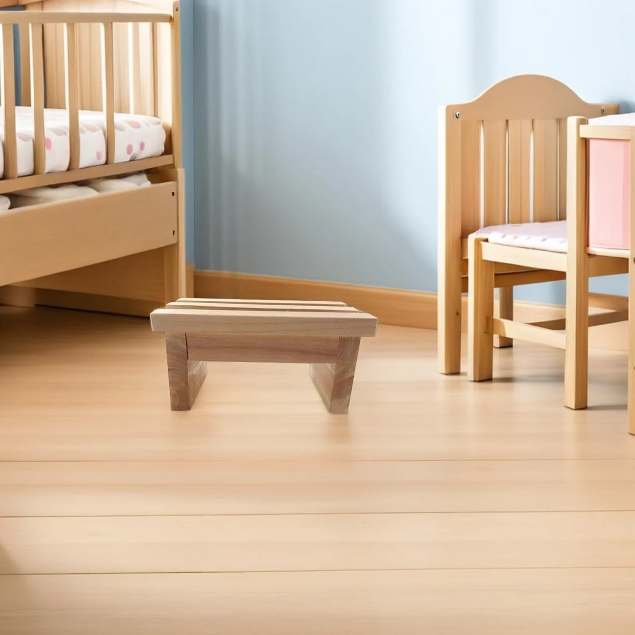 Banquito de Madera Pequeño y Portátil para Niños Taburete 9x5x4 Pulgadas