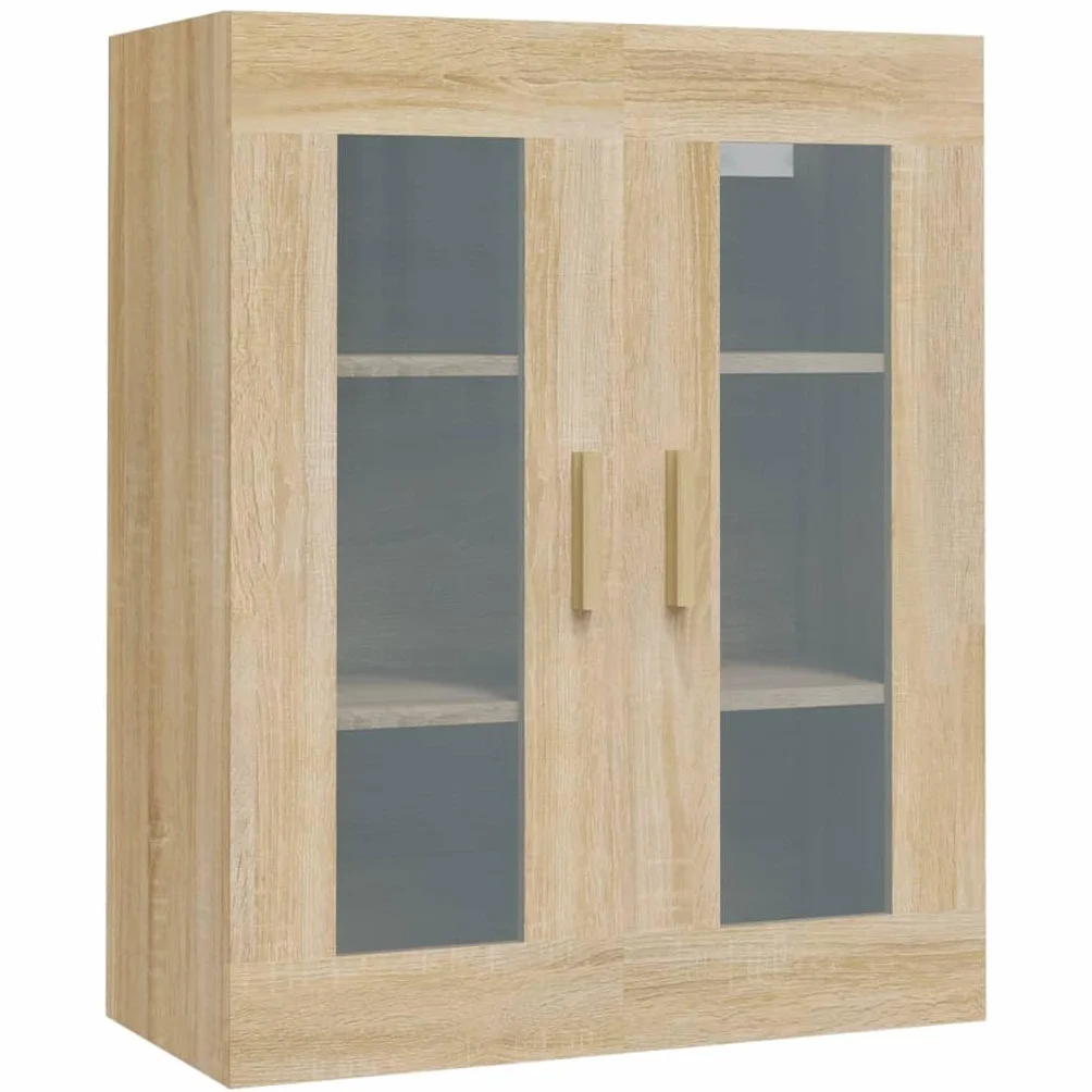 vidaXL Armario de Pared Colgante Mueble Aparador Almacenamiento Oficina Sala de Estar Dormitorio Estante Flotante Salón Decoración Color Roble