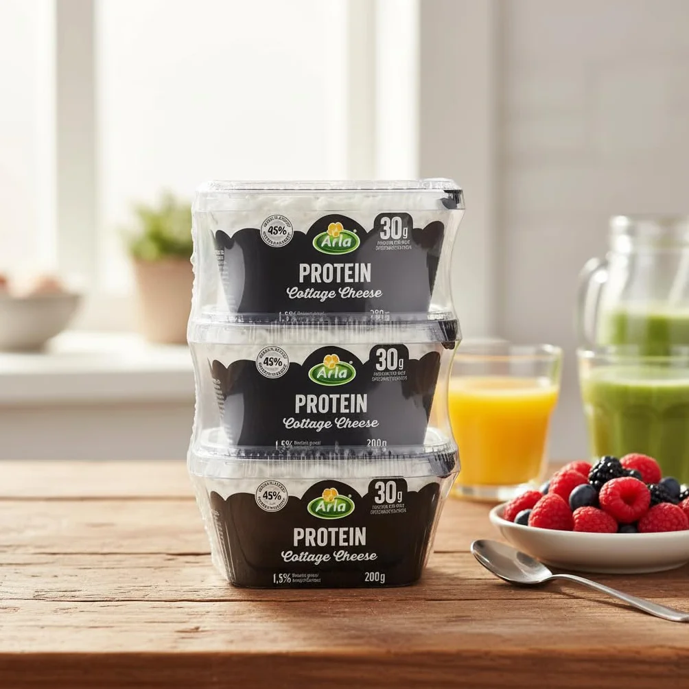 Arla Protein Queso Cottage Pack de 3 x 200g Alto Contenido Proteico 30g Bajo en Grasa 1,5%