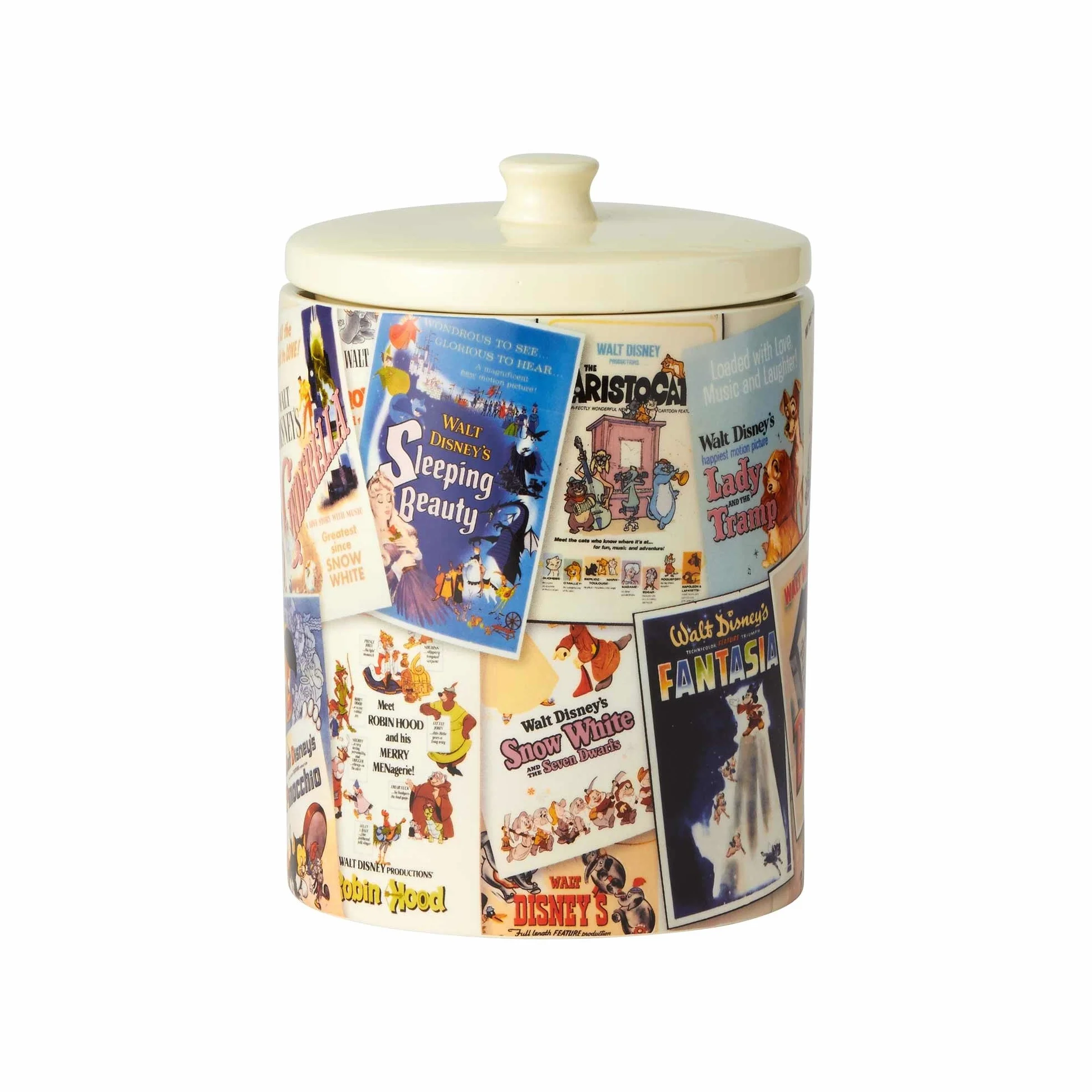 Enesco Ceramics Classic Disney - Tarro de galletas con diseño de película de Disney, 9.25 pulgadas, multicolor