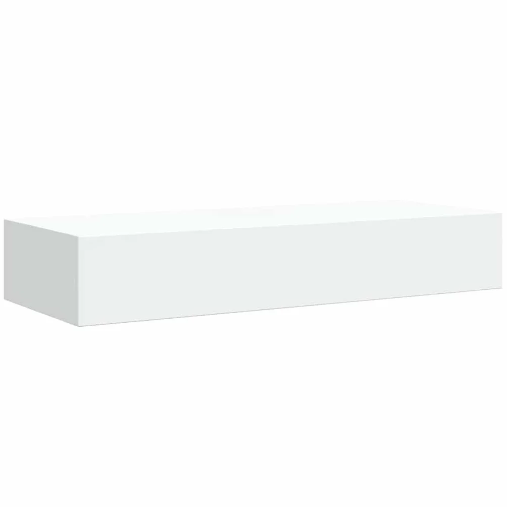 VidaXL Estante Flotante con Cajón MDF Blanco 60x23,5x10 cm