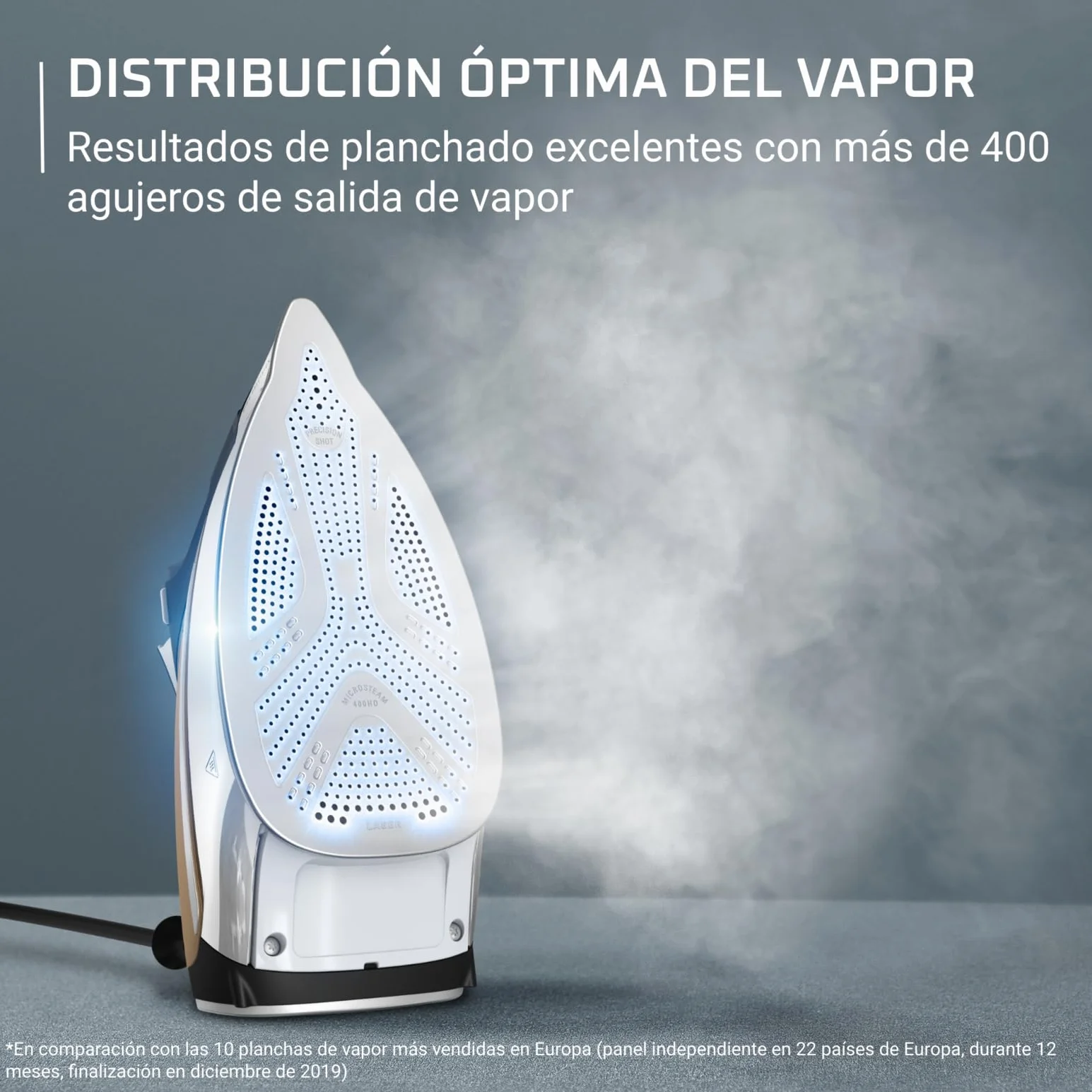 Rowenta Pro Master DW8203D1 – Plancha de Vapor 2800W, Golpe 200 g/min, Vapor Continuo 45 g/min, Suela Microsteam 400 HD, Depósito 310 ml, Antical, Antigoteo, Función Eco y Vapor Vertical