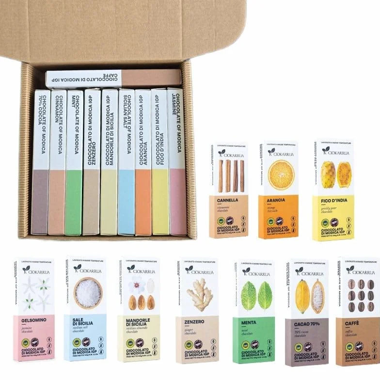 Tabletas de Chocolate de Módica IGP Surtido de Sabores