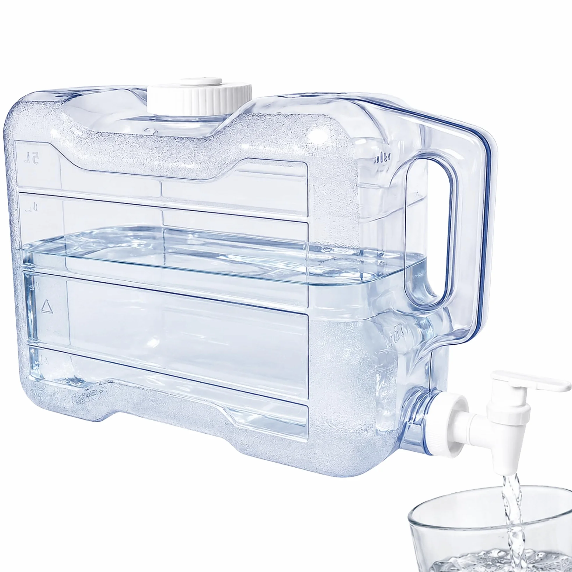 Dispensador de Agua Fria para Nevera, Dispensador de Bebidas de plástico, Ergonómico con asa, Plástico PETG Libre de Fugas, Libre BPA, Dimensiones 29 cm Largo x 20cm Alto x 12 cm Ancho, 5.7 litros
