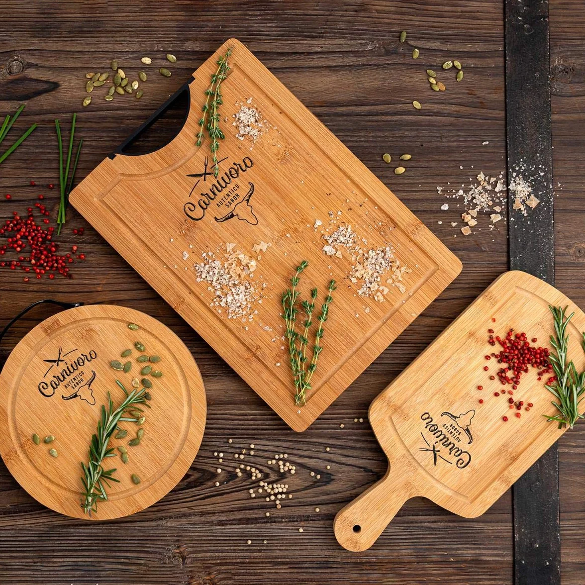 Quid Carnivoro Tabla Corte Bambú 35x25x2cm 100% Higiénico