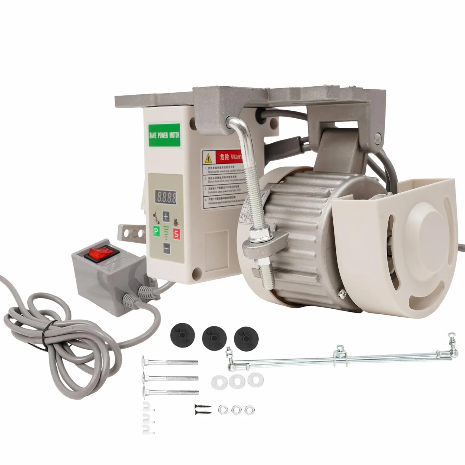 SHZICMY Motor eléctrico para máquina de coser 550 W 220 V, motor de máquina de coser industrial 200 – 6000 rpm, sin escobillas, servo motor industrial, para máquinas de coser industriales, sin