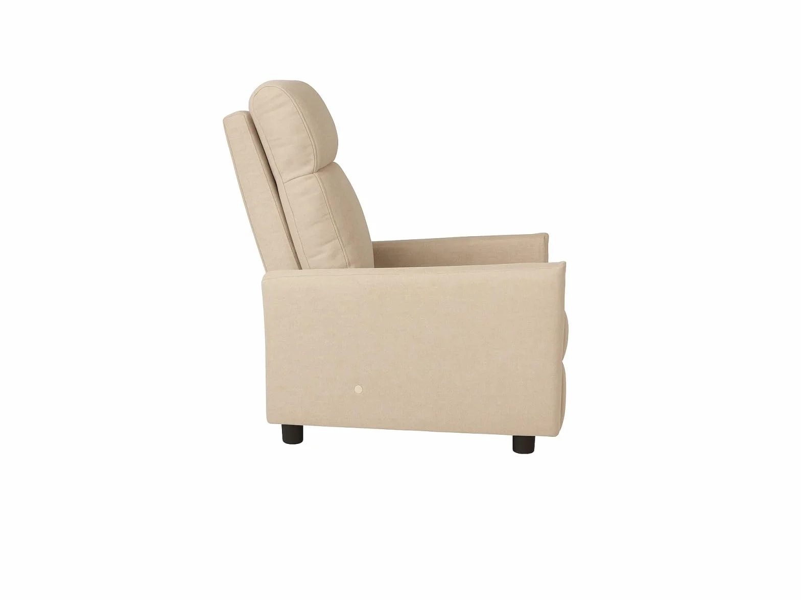 SHIITO | Sillón Reclinable Manual Duna JC, Tapizado en Tela Gris, Respaldo Alto con 3 Posiciones, 100 x 80 x 66 cm, para Salón y Dormitorio