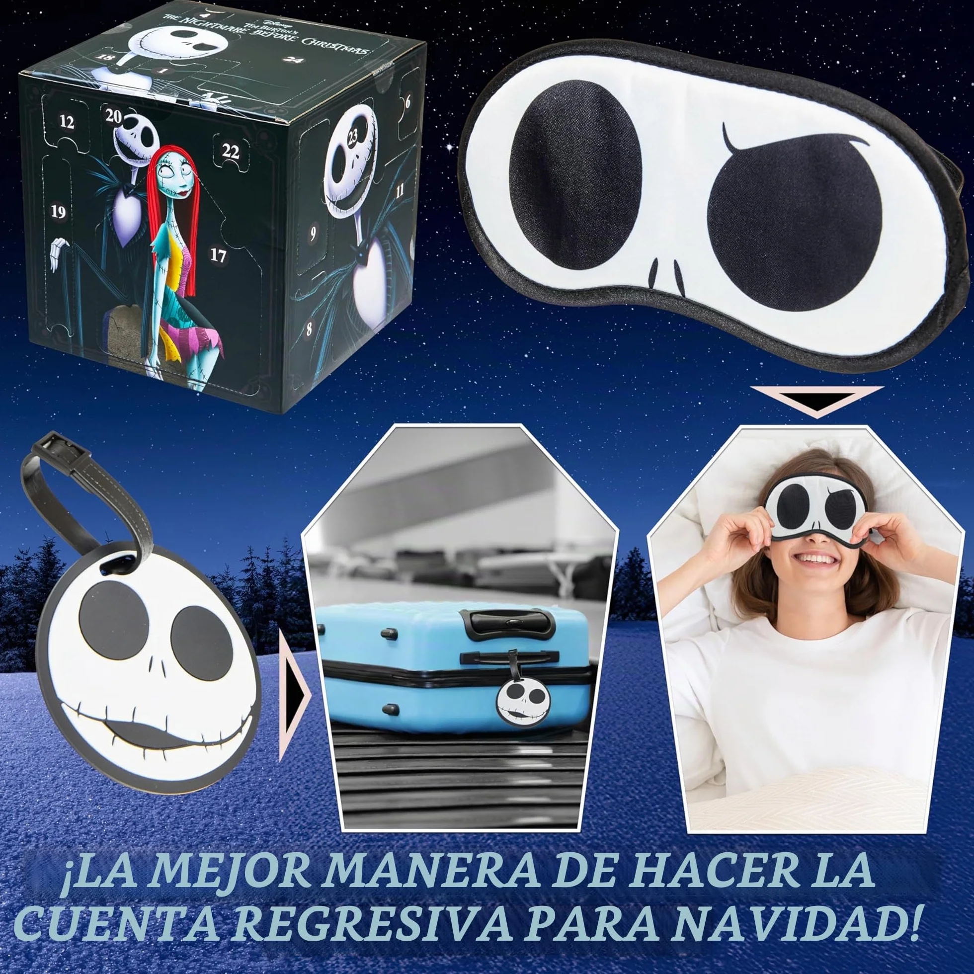 Disney The Nightmare Before Christmas Calendario Adviento 2025 Negro/Multi