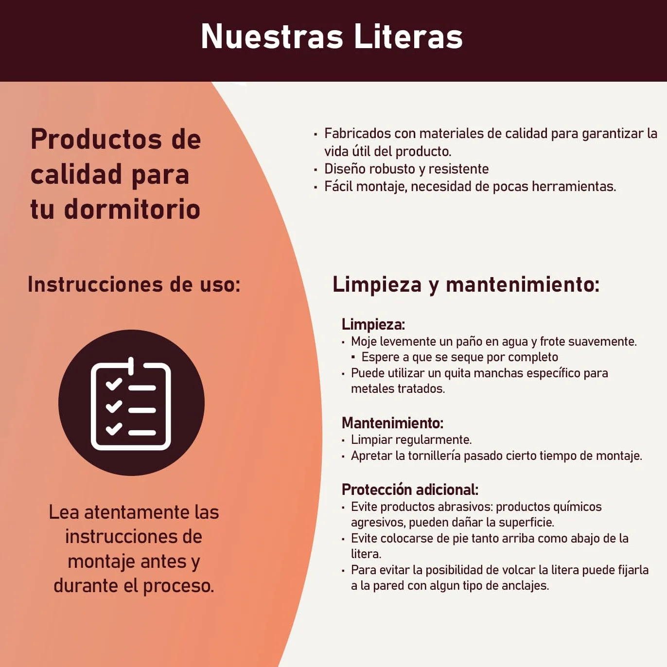 Litera Reforzada Completa con Barandilla y Escalera Metálica, Modelo Tajo, 90x190